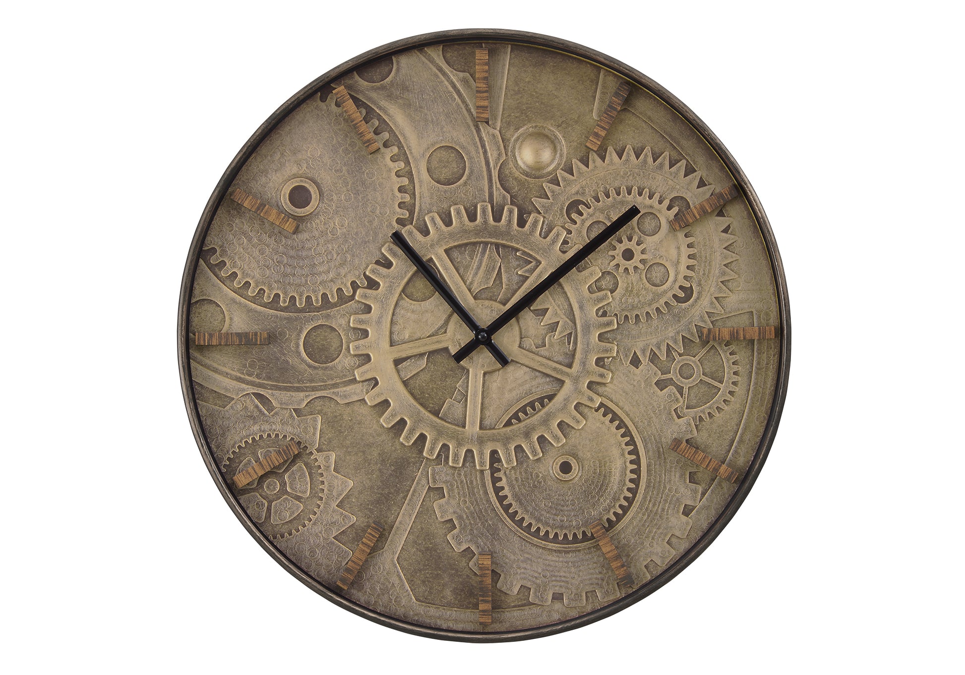 CLOCKS - 20"DIA / WALL CLOCK / BROWN-Clock-DECOROLALA