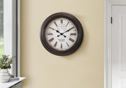 CLOCKS - 20"DIA / WALL CLOCK / BROWN-Clock-DECOROLALA