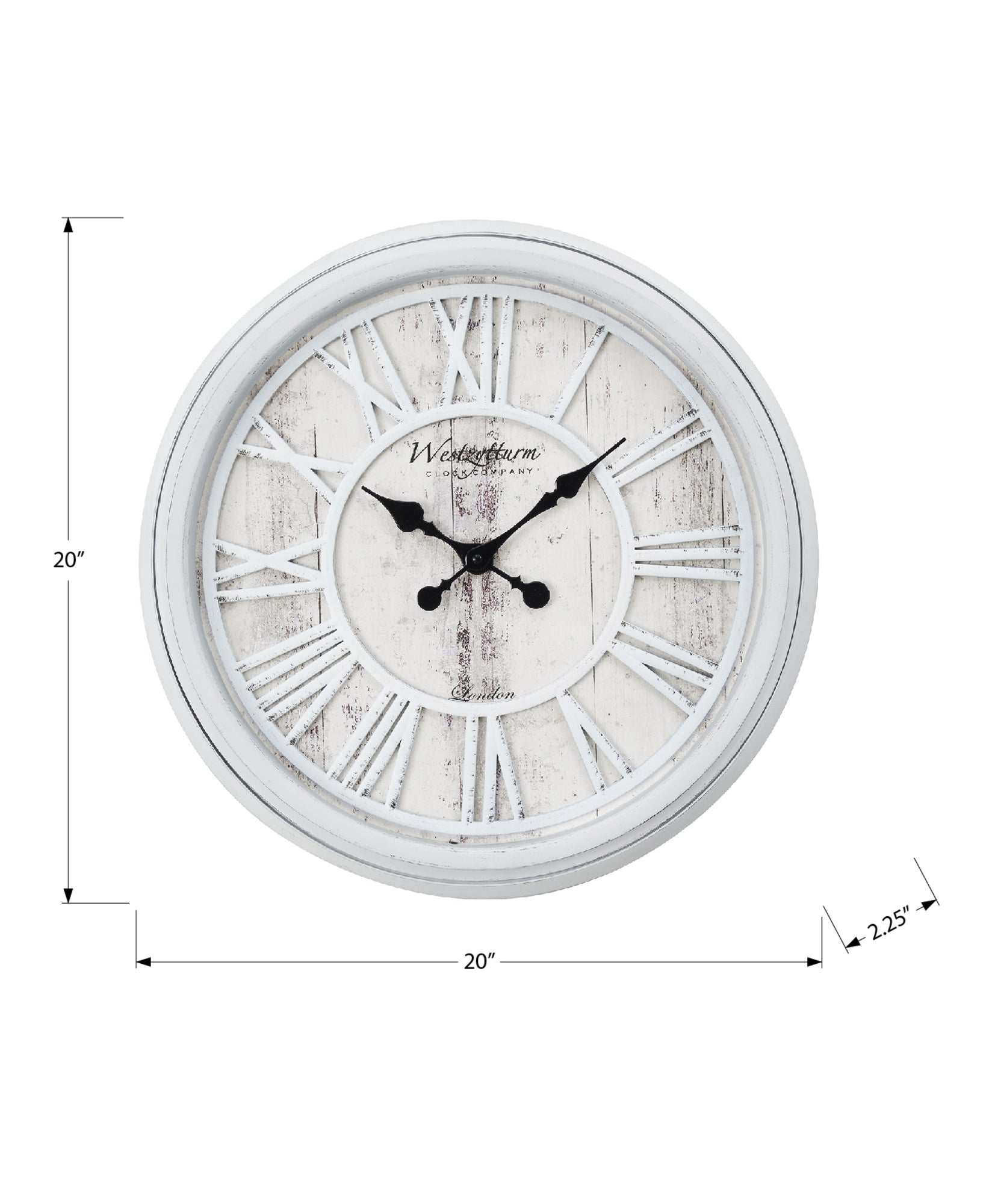 CLOCKS - 20"DIA / WALL CLOCK / GREY-Clock-DECOROLALA