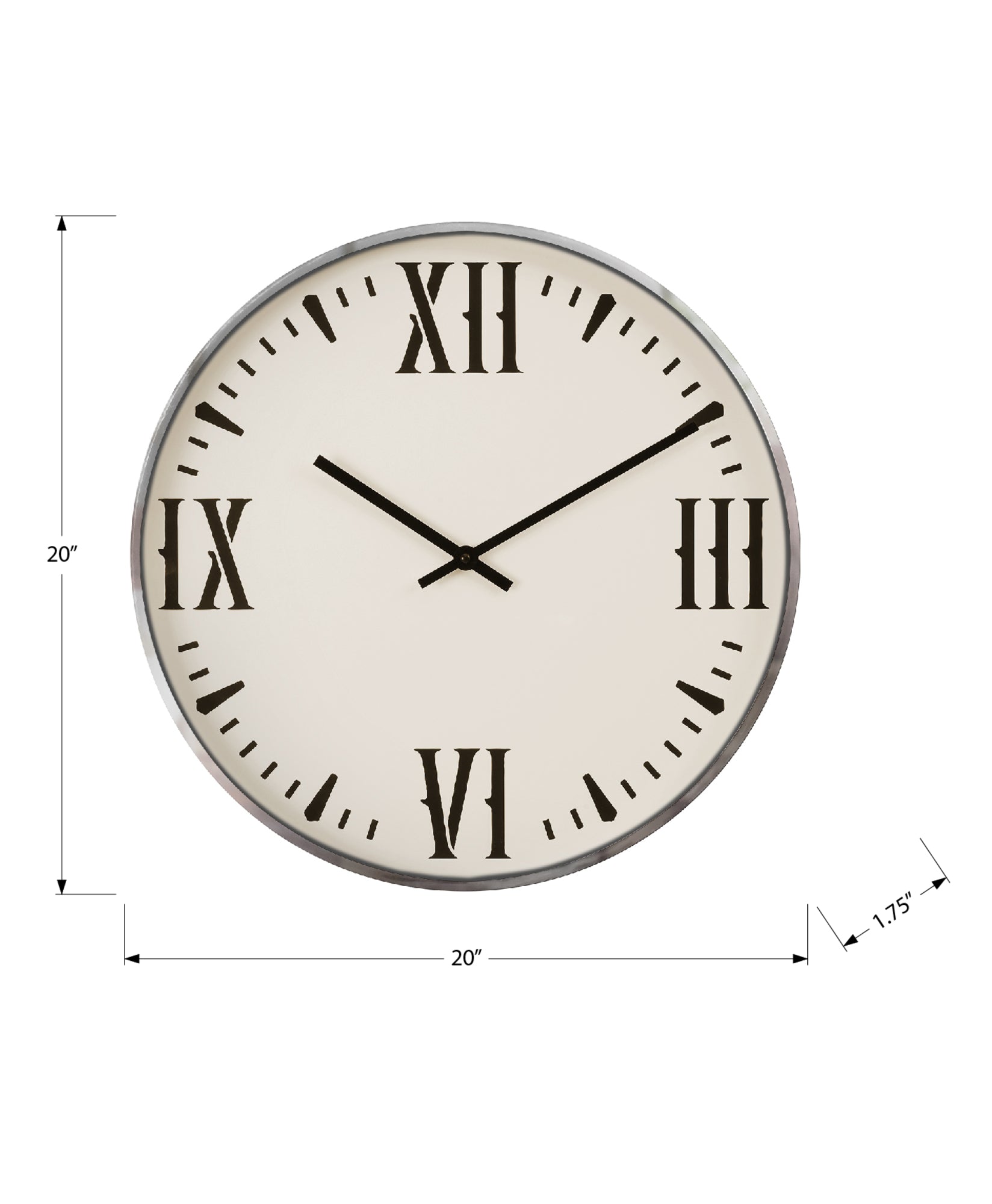 CLOCKS - 20"DIA / WALL CLOCK / WHITE-Clock-DECOROLALA