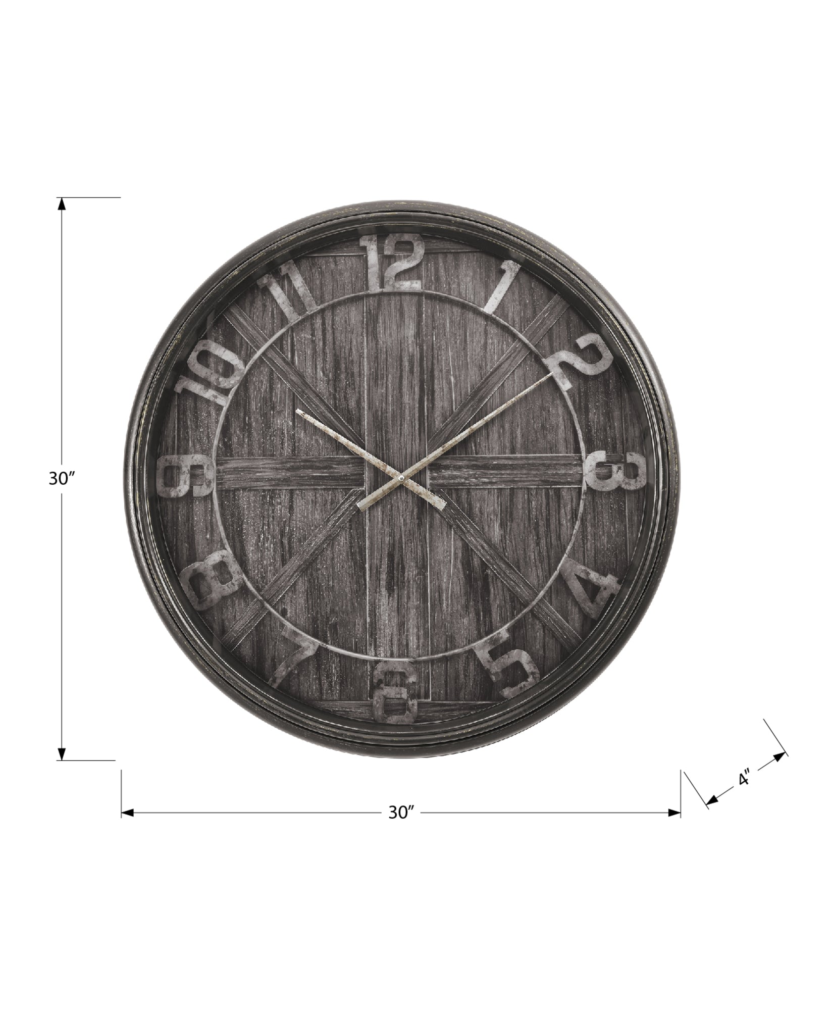 CLOCKS - 30"DIA / WALL CLOCK / BROWN-Clock-DECOROLALA