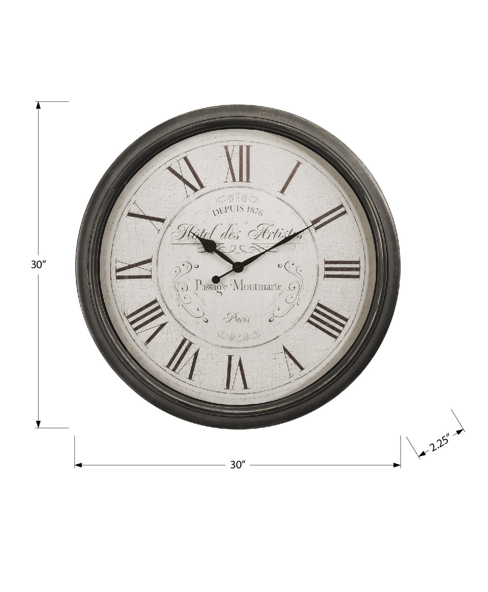 CLOCKS - 30"DIA / WALL CLOCK / BROWN-Clock-DECOROLALA