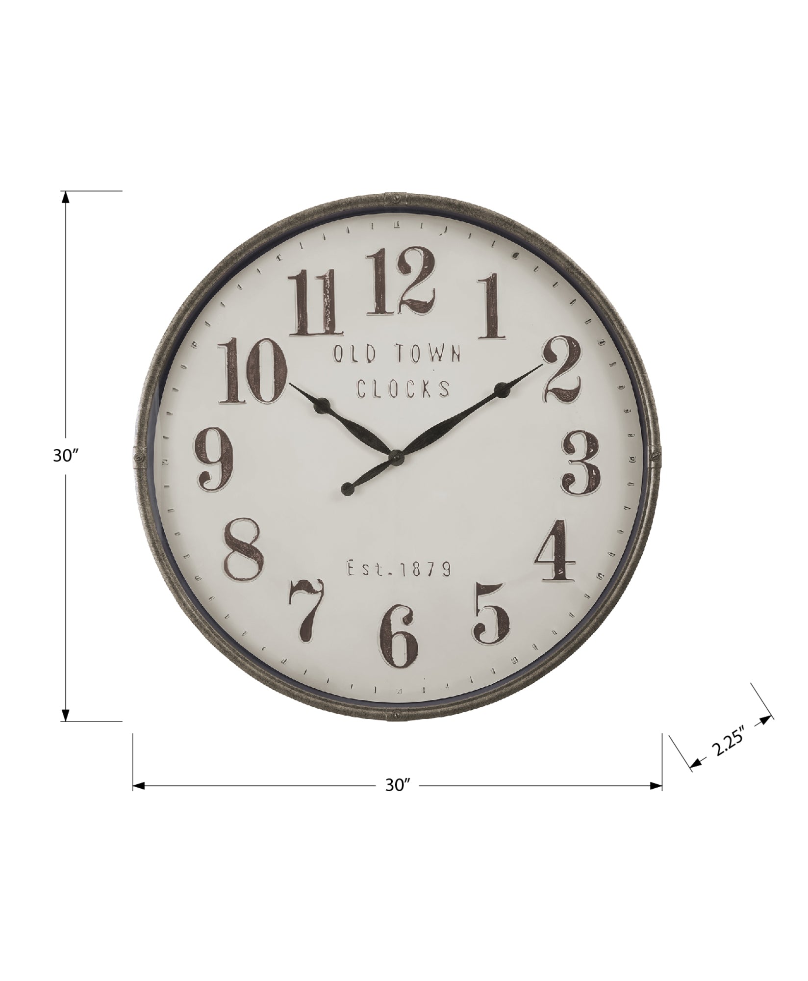 CLOCKS - 30"DIA / WALL CLOCK / BROWN-Clock-DECOROLALA