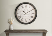 CLOCKS - 30"DIA / WALL CLOCK / BROWN-Clock-DECOROLALA