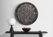 CLOCKS - 30"DIA / WALL CLOCK / BROWN-Clock-DECOROLALA