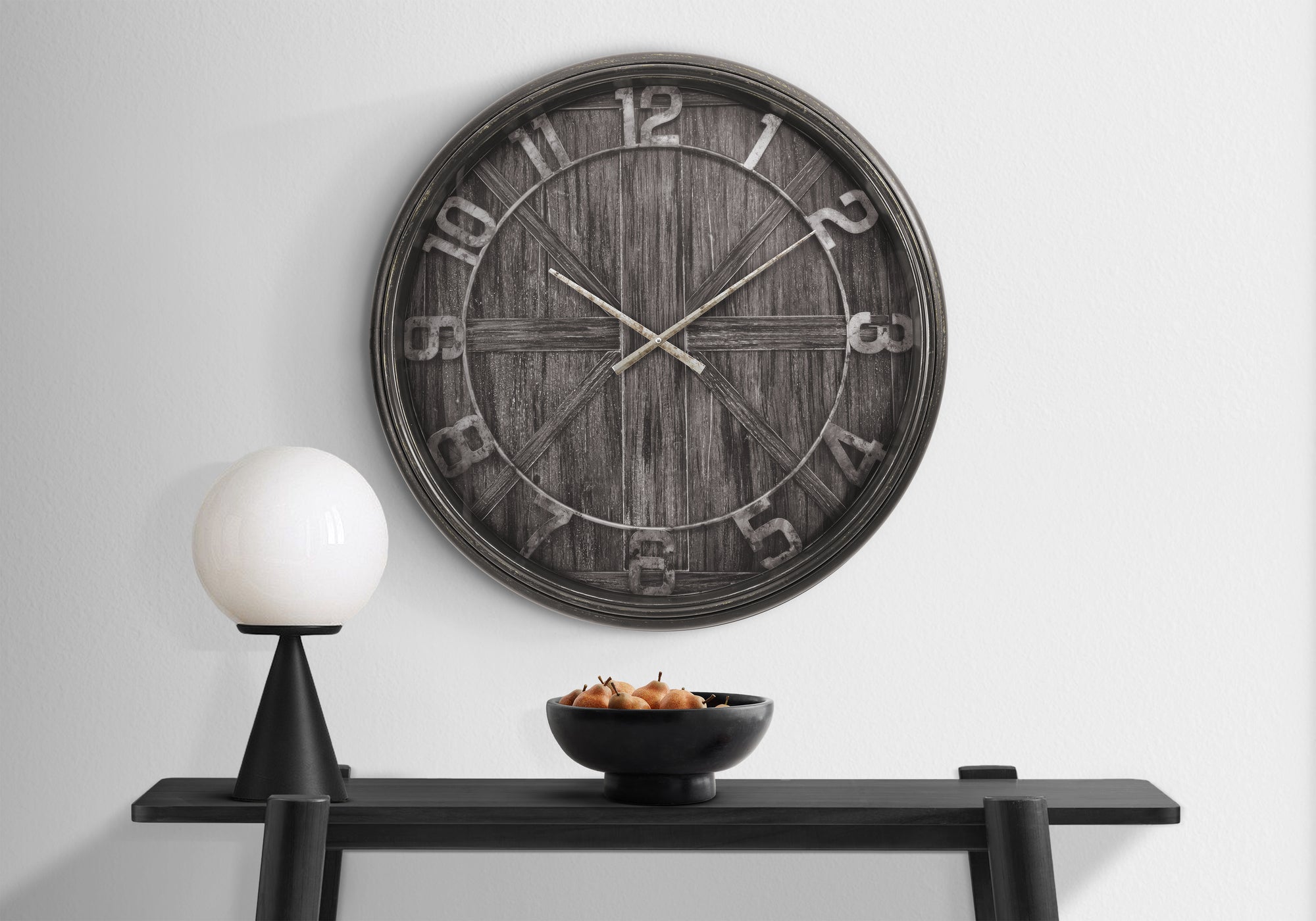 CLOCKS - 30"DIA / WALL CLOCK / BROWN-Clock-DECOROLALA