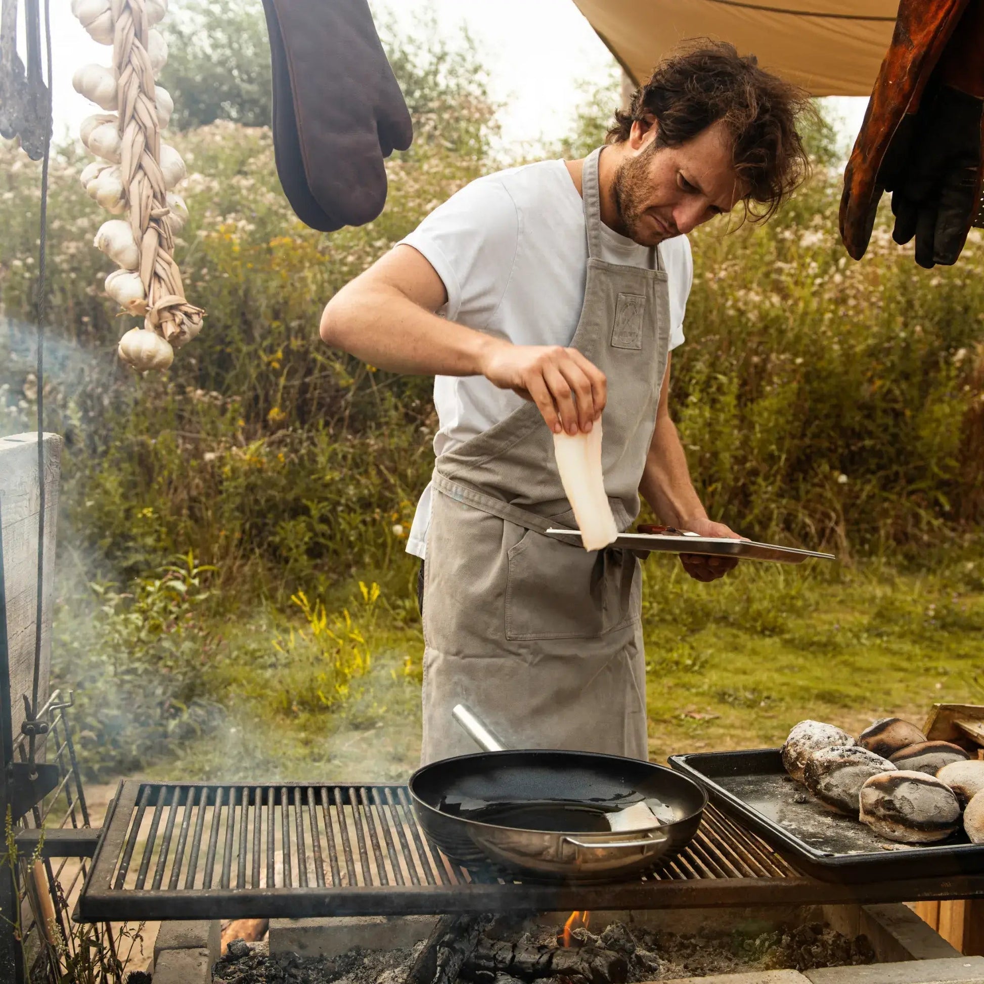 COMBEKK - 3-Piece Ceramic Stainless Steel Skillet Set-Fry Pan-DECOROLALA