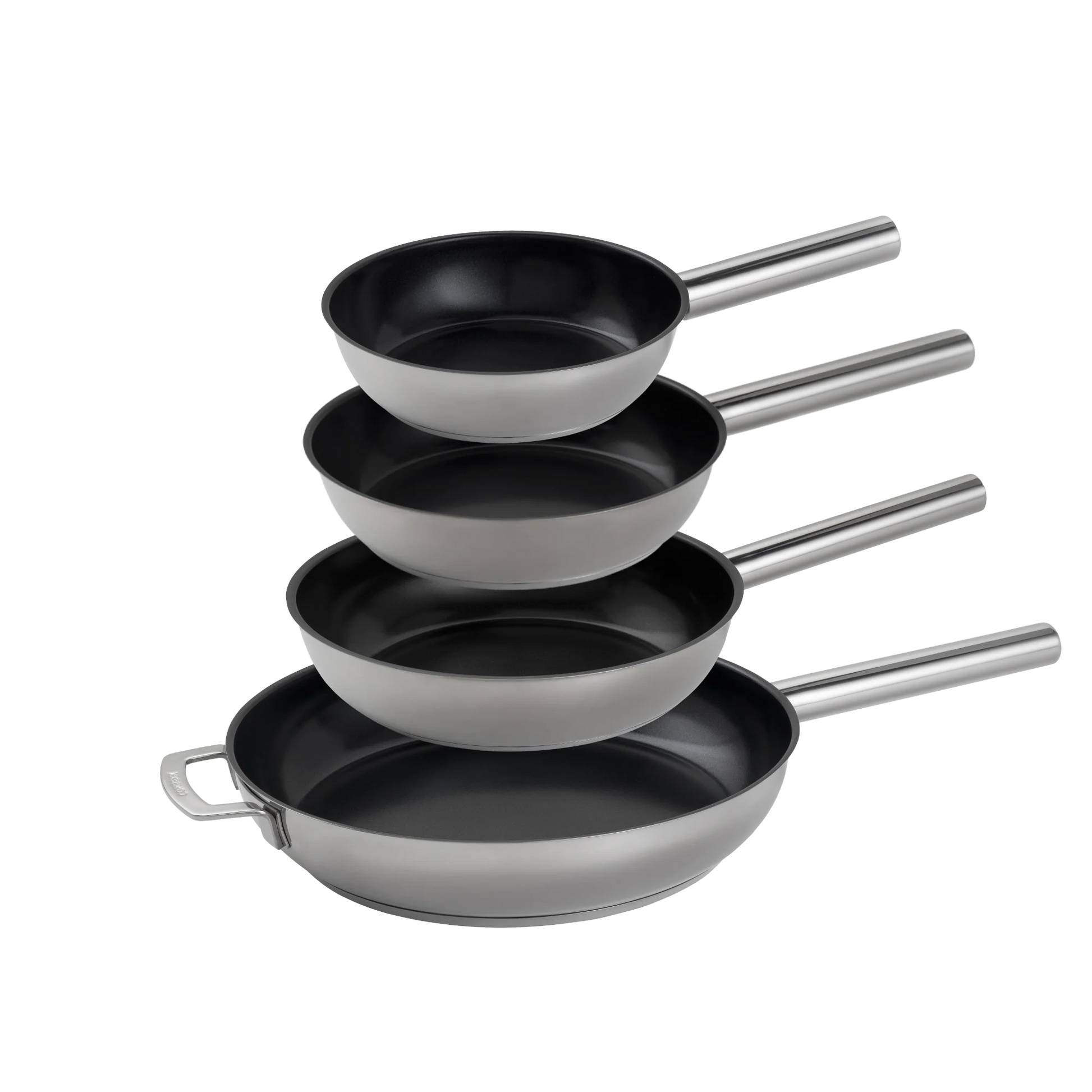 COMBEKK - 4-Piece Ceramic Stainless Steel Skillet Set-Fry Pan-DECOROLALA