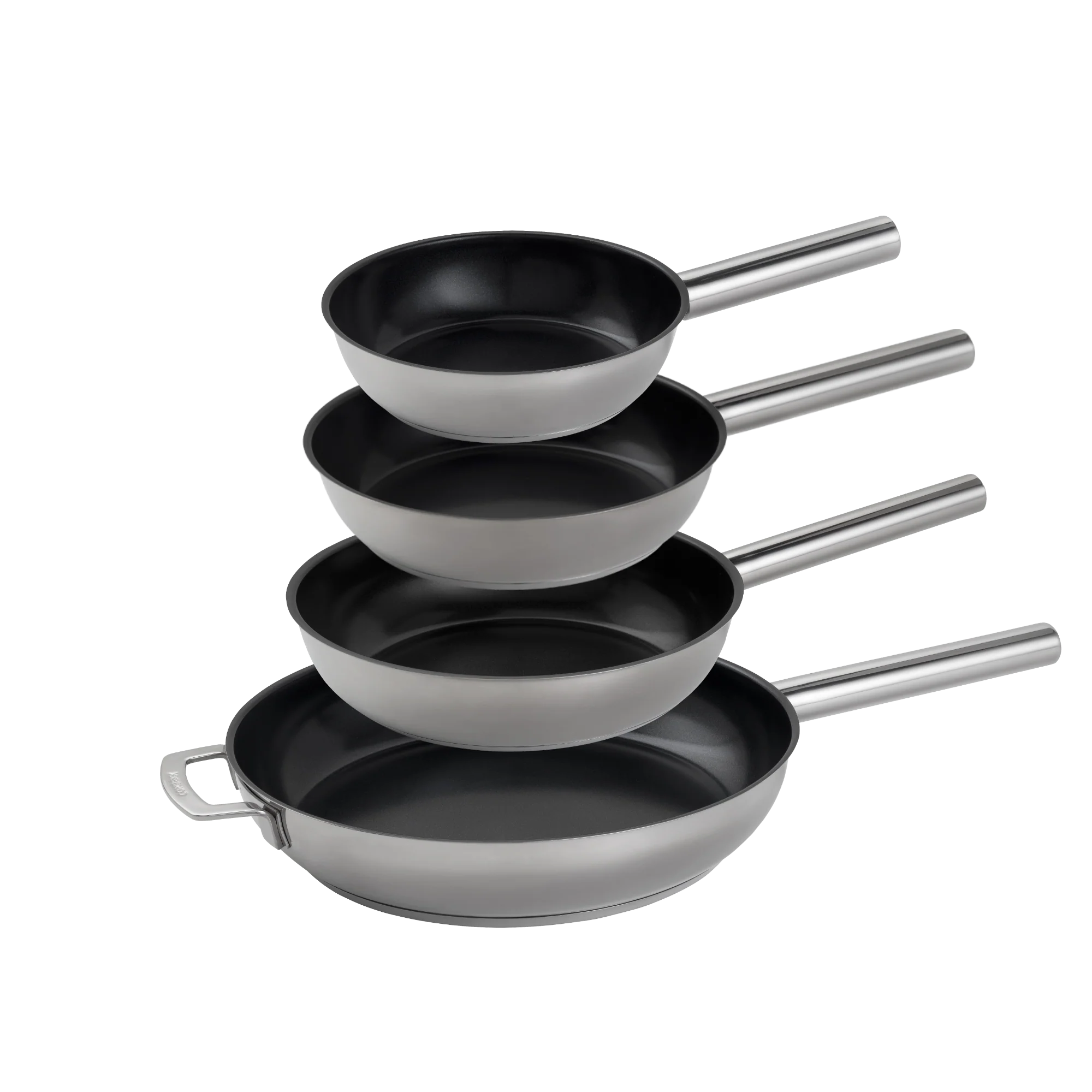 COMBEKK - 4-Piece Ceramic Stainless Steel Skillet Set-Fry Pan-DECOROLALA