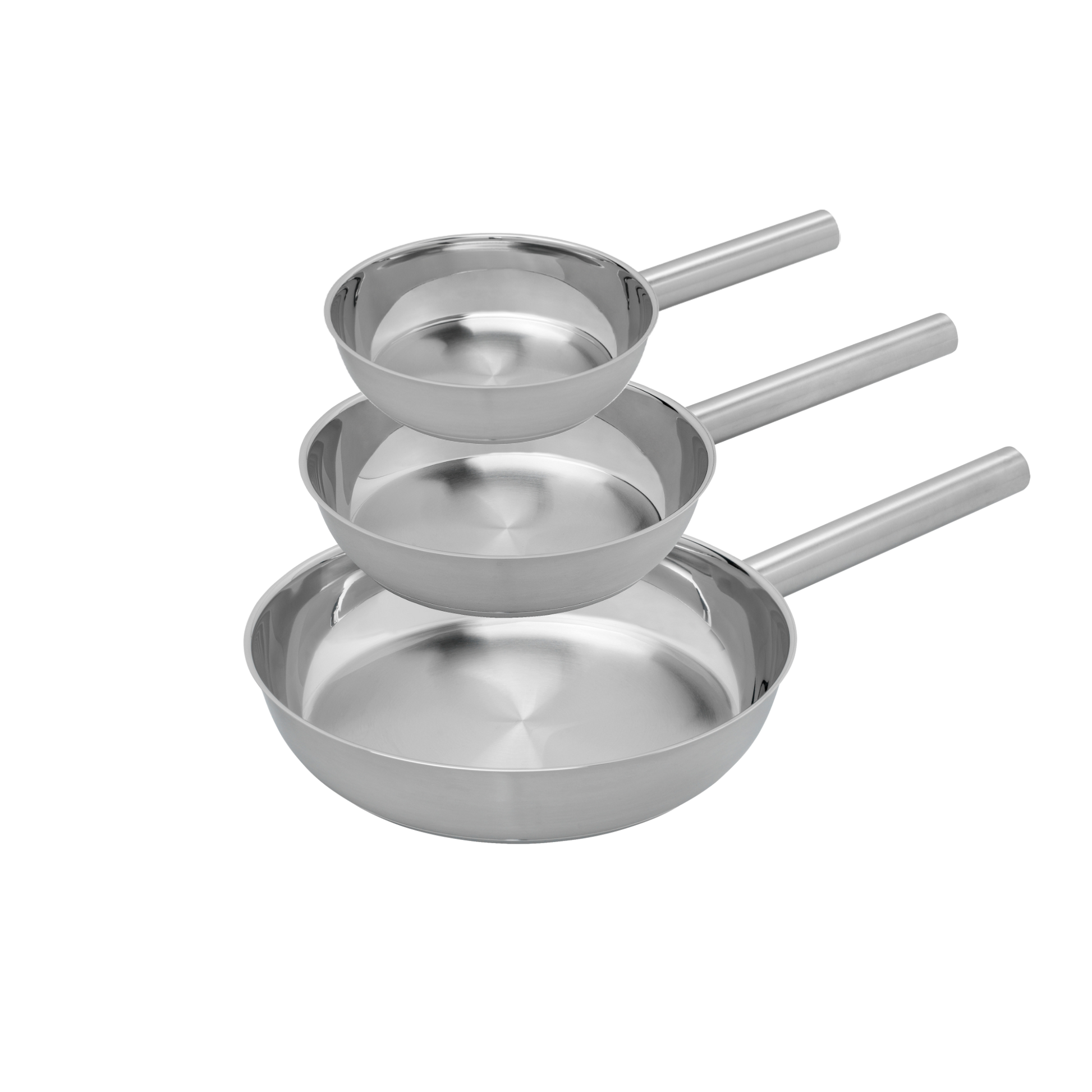 COMBEKK Stainless Steel Fry Pan Set 3-Piece-Fry Pan-DECOROLALA