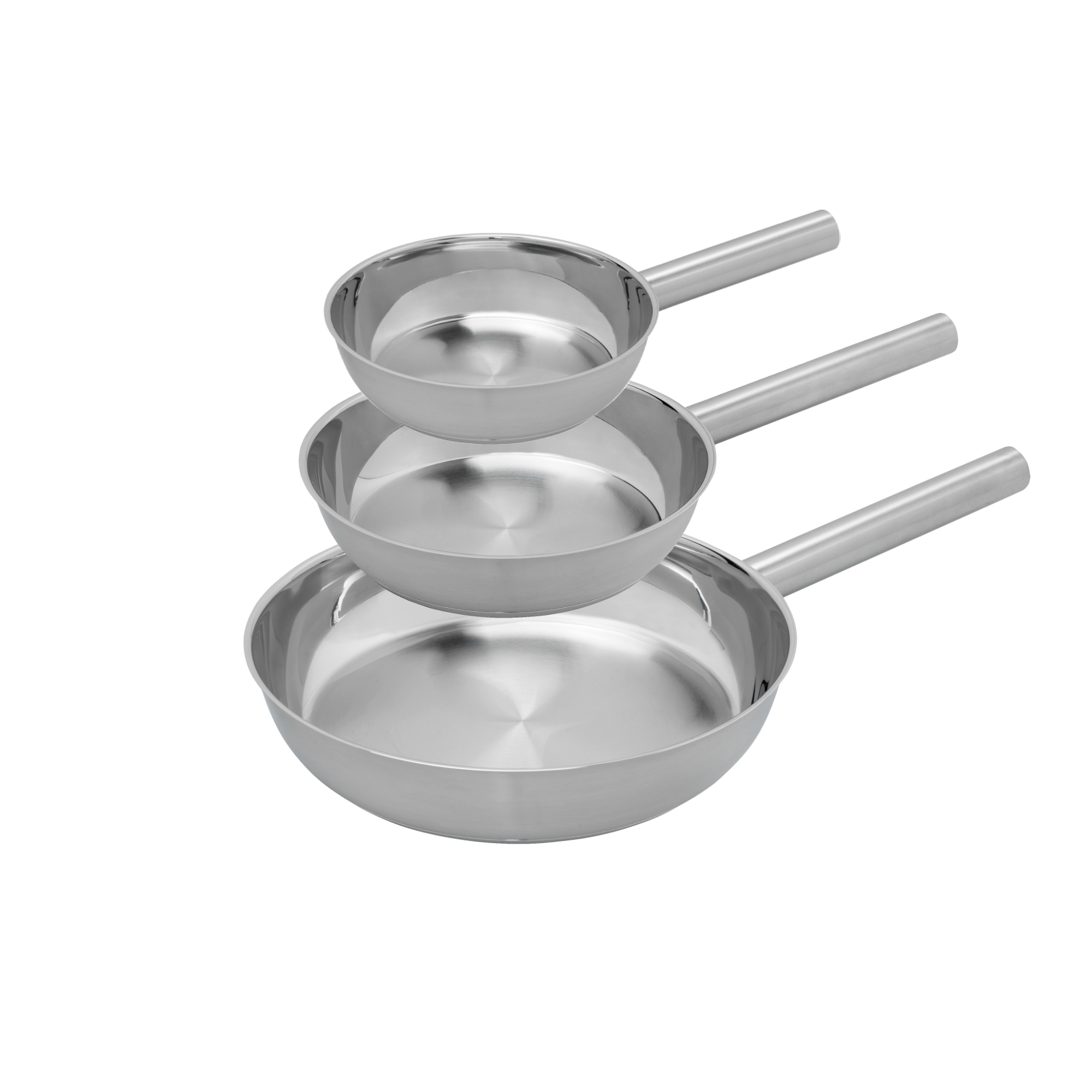 COMBEKK Stainless Steel Fry Pan Set 3-Piece-Fry Pan-DECOROLALA