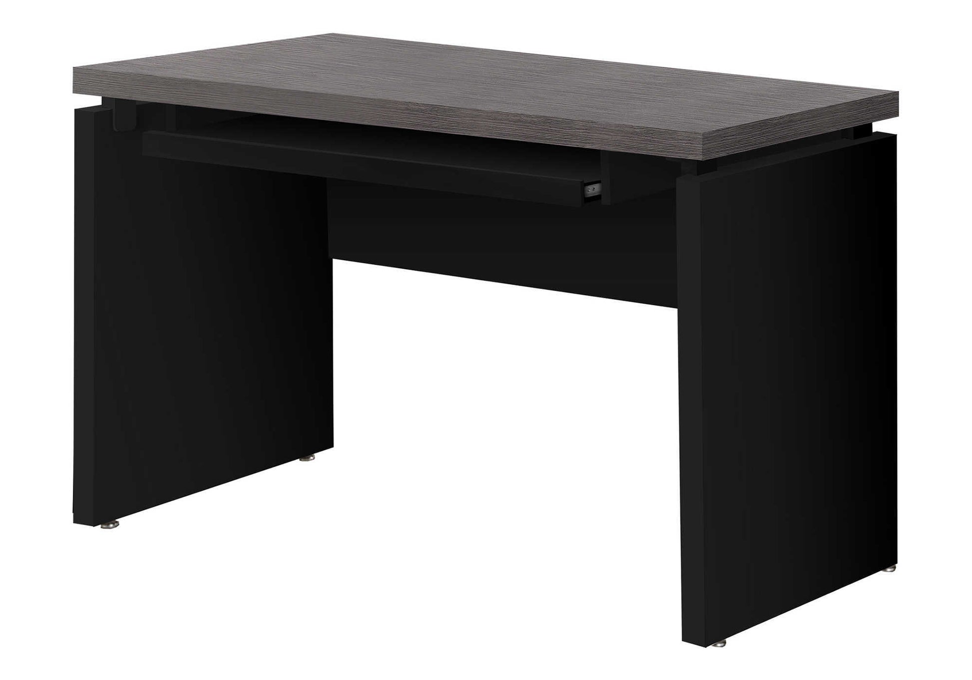 COMPUTER DESK - 48"L / BLACK / GREY TOP-Computer Desk-DECOROLALA