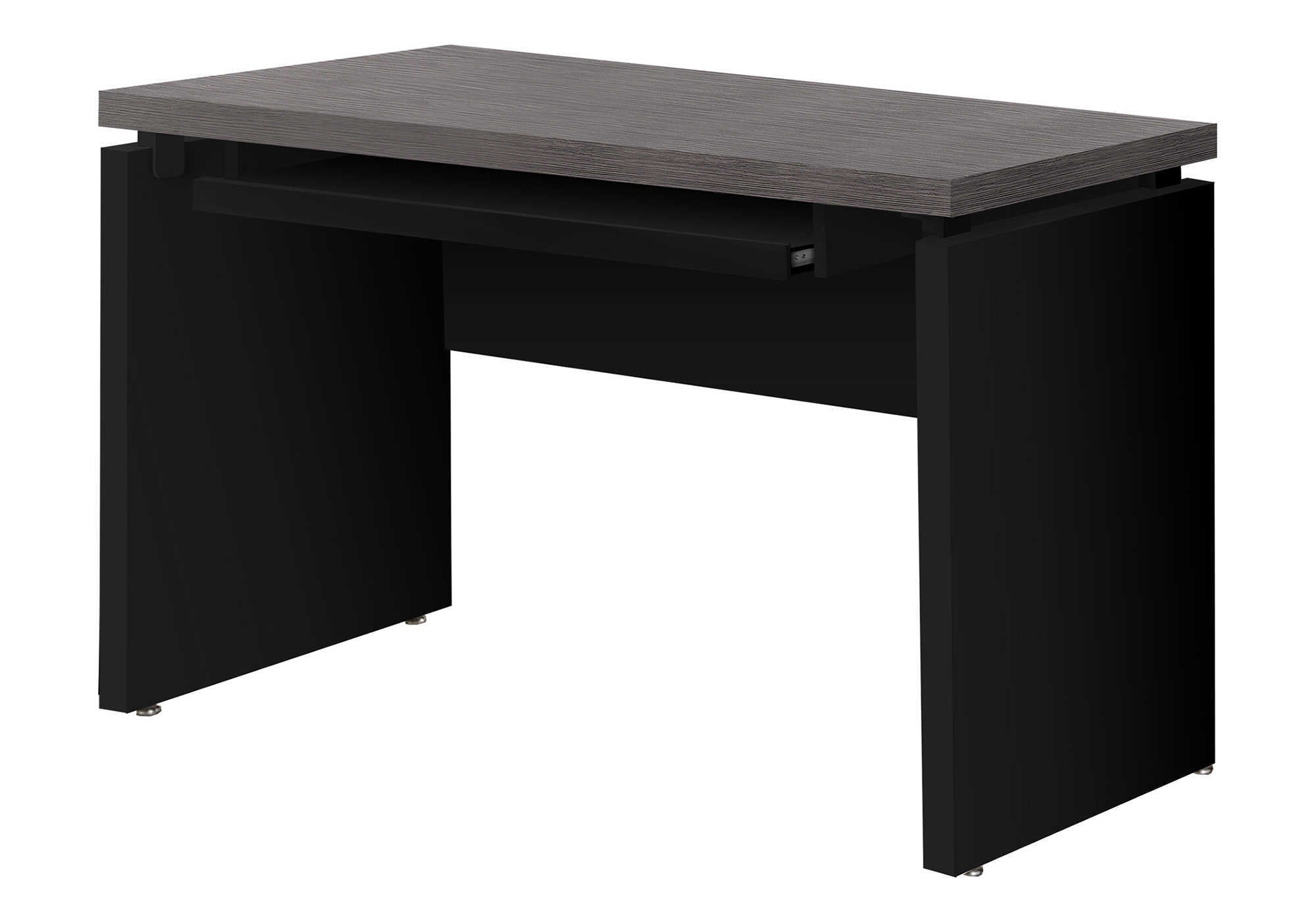 COMPUTER DESK - 48"L / BLACK / GREY TOP-Computer Desk-DECOROLALA