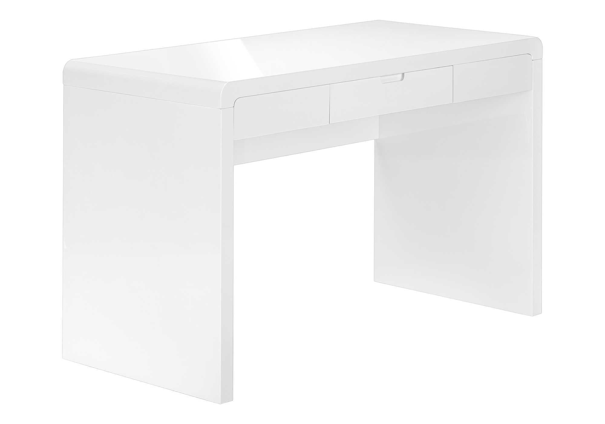 COMPUTER DESK - 48"L / HIGH GLOSSY WHITE / STORAGE DRAWER-Computer Desk-DECOROLALA