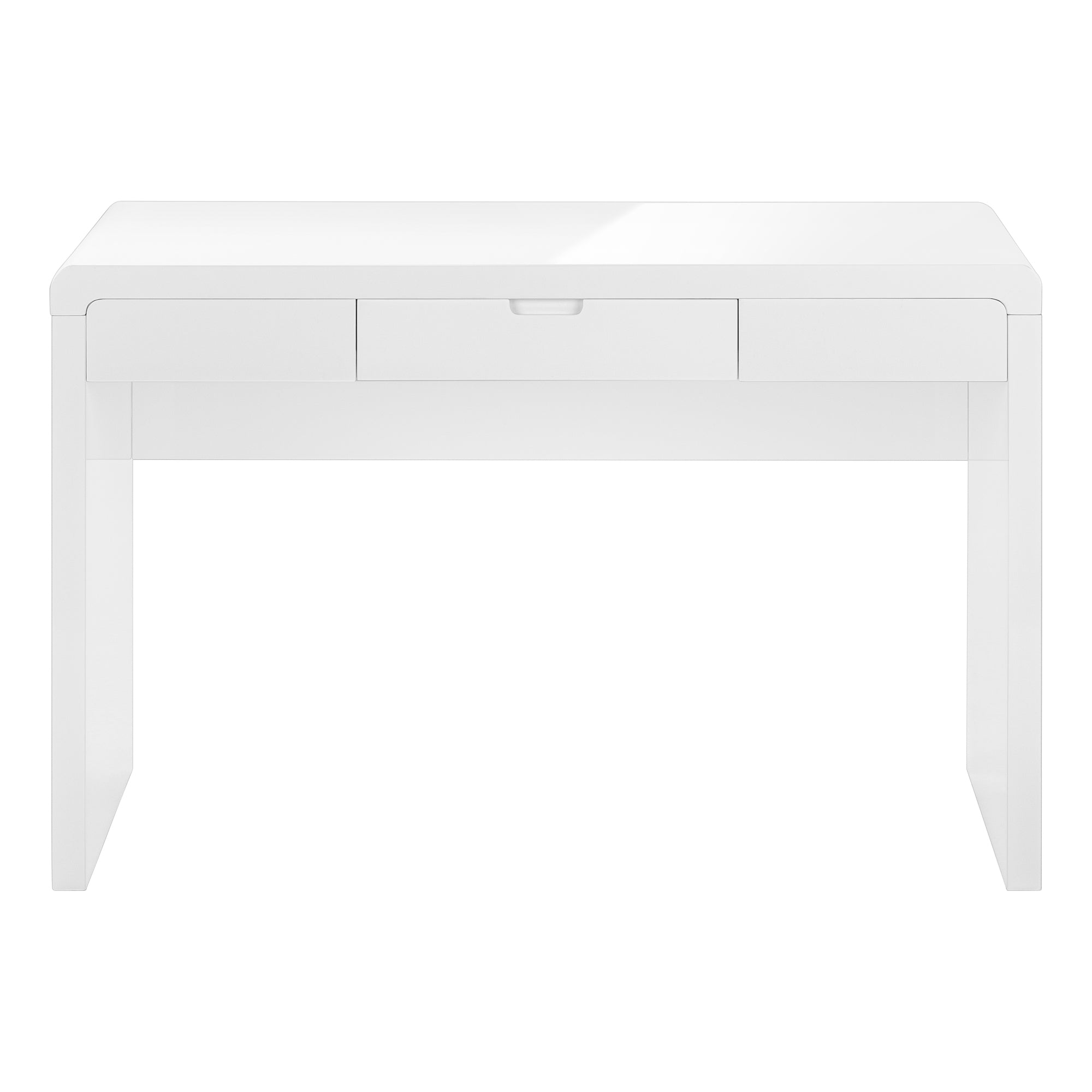 COMPUTER DESK - 48"L / HIGH GLOSSY WHITE / STORAGE DRAWER-Computer Desk-DECOROLALA
