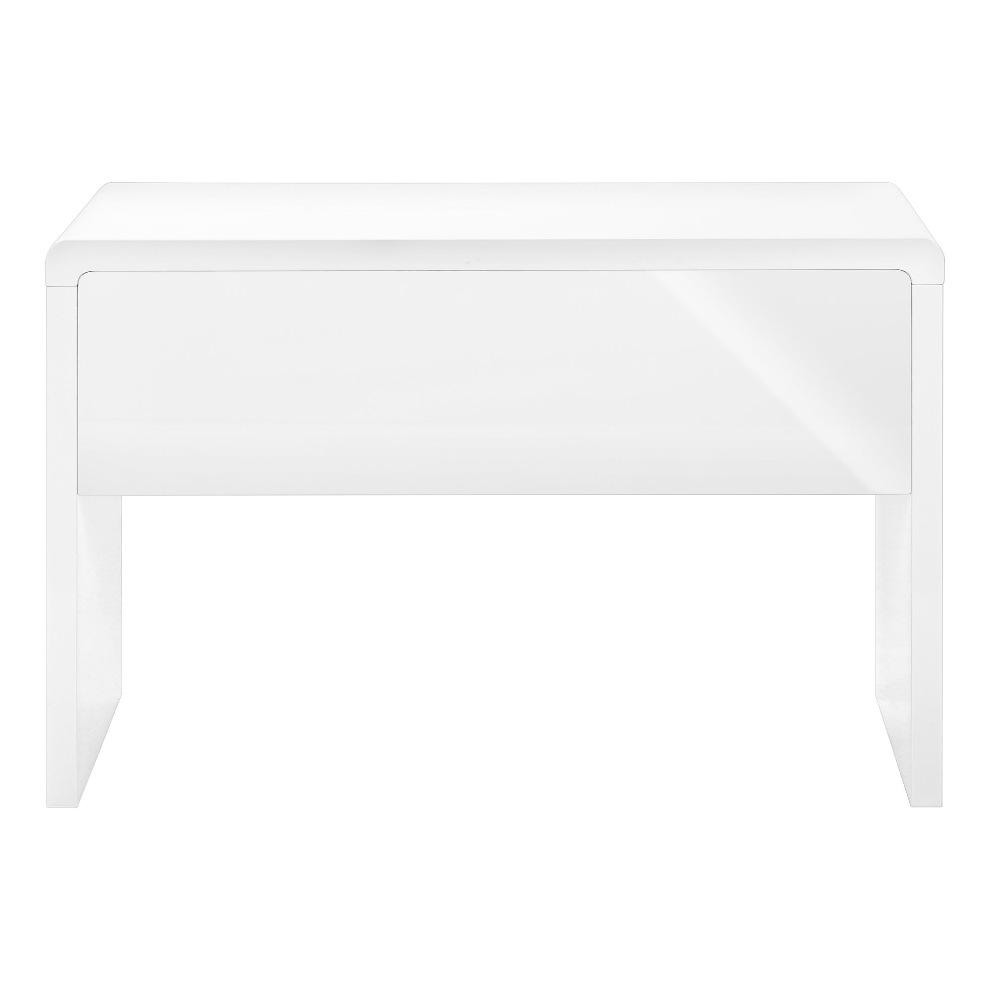 COMPUTER DESK - 48"L / HIGH GLOSSY WHITE / STORAGE DRAWER-Computer Desk-DECOROLALA