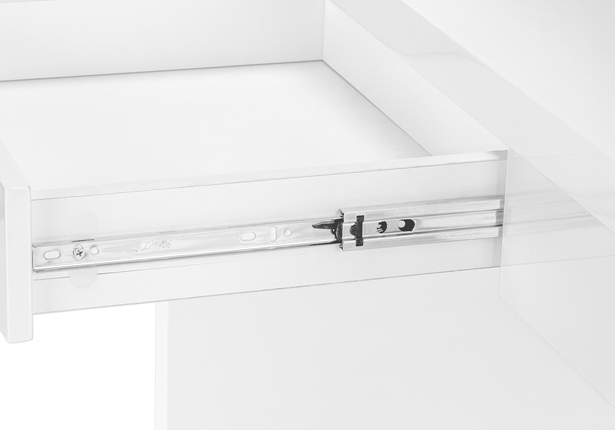 COMPUTER DESK - 48"L / HIGH GLOSSY WHITE / STORAGE DRAWER-Computer Desk-DECOROLALA