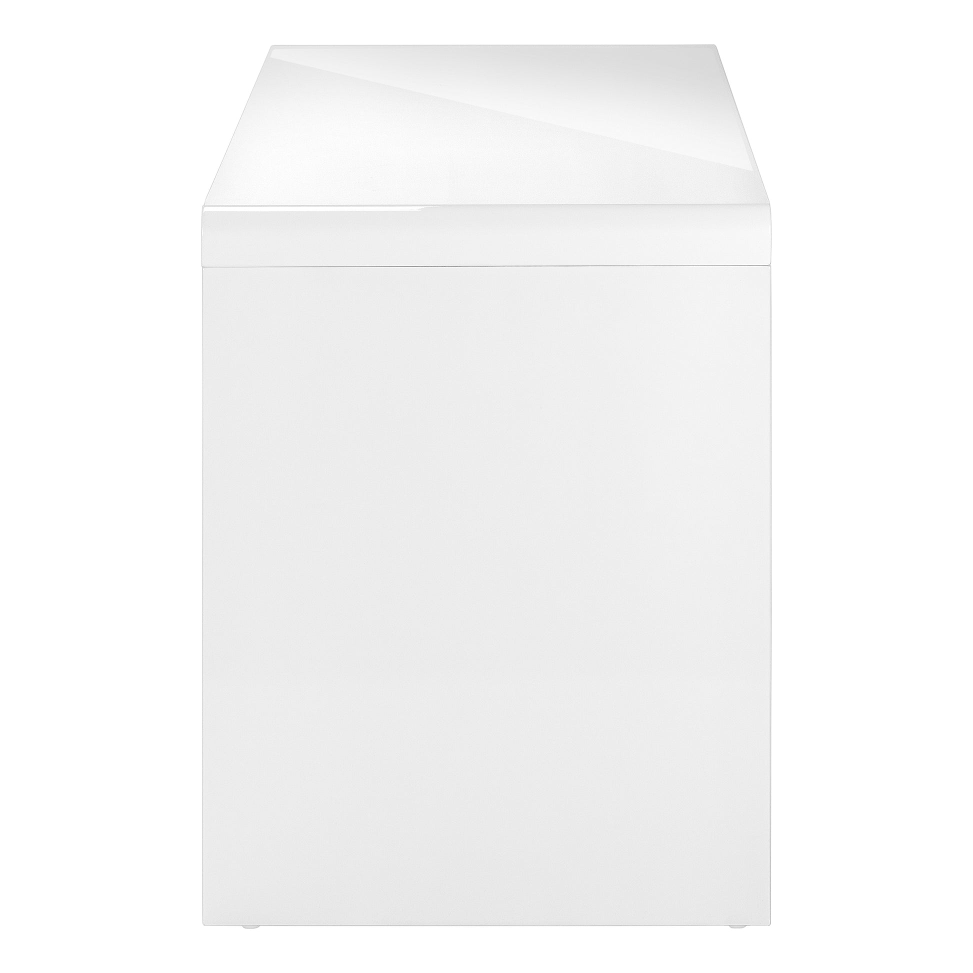 COMPUTER DESK - 60"L / HIGH GLOSSY WHITE L/R FACE DRAWER-Computer Desk-DECOROLALA