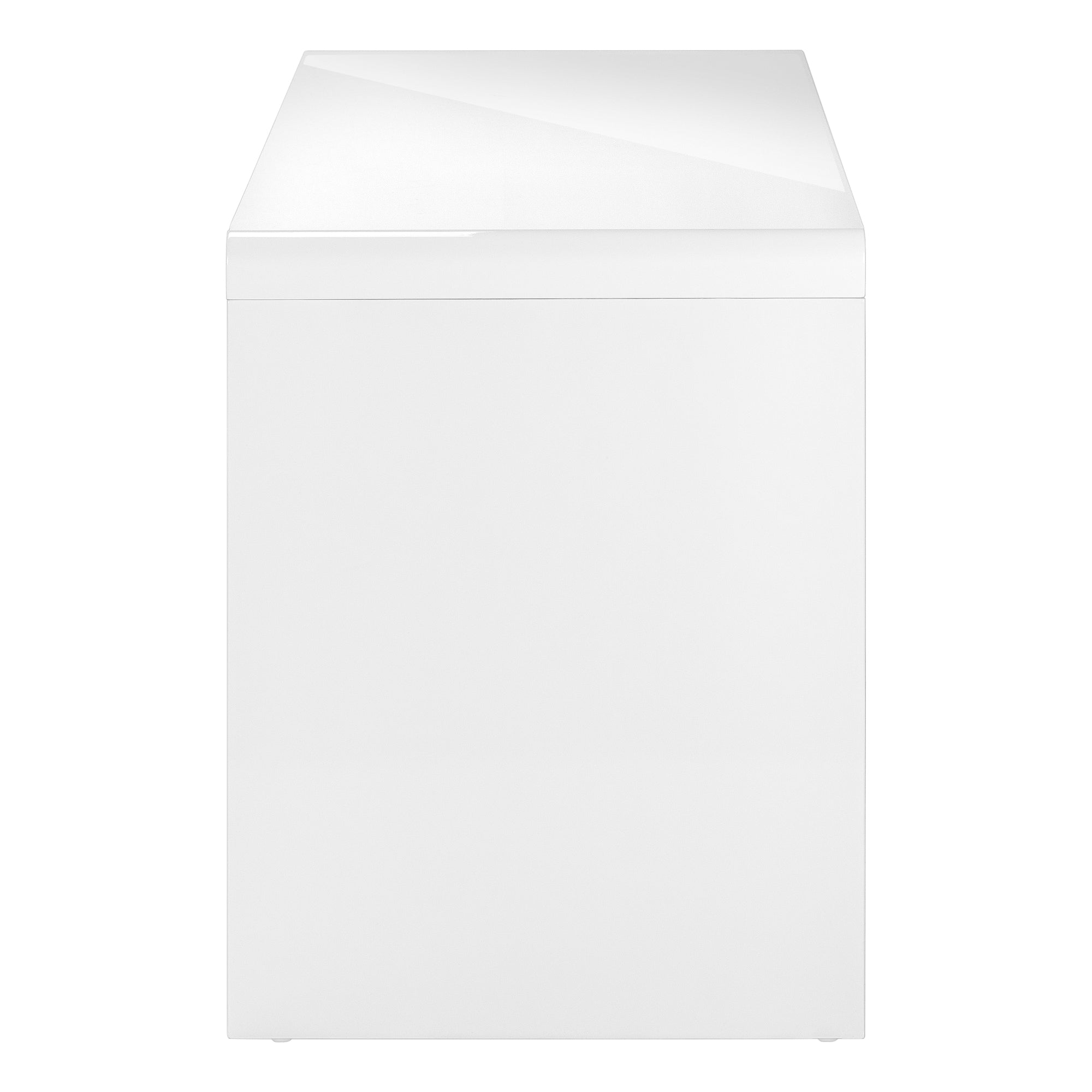 COMPUTER DESK - 60"L / HIGH GLOSSY WHITE L/R FACE DRAWER-Computer Desk-DECOROLALA