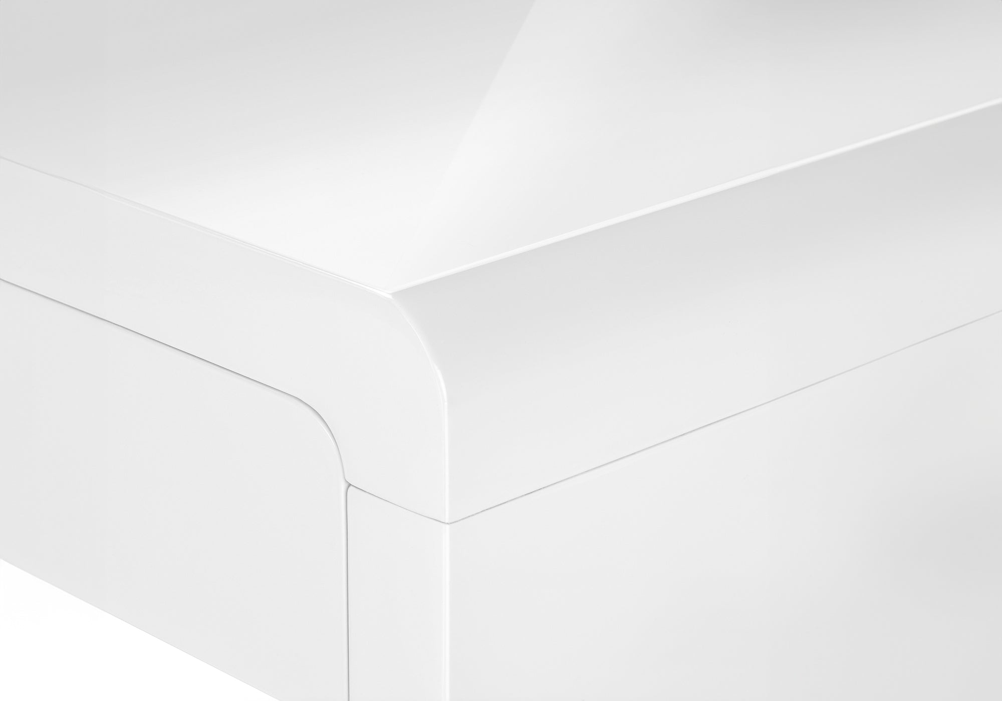 COMPUTER DESK - 60"L / HIGH GLOSSY WHITE L/R FACE DRAWER-Computer Desk-DECOROLALA