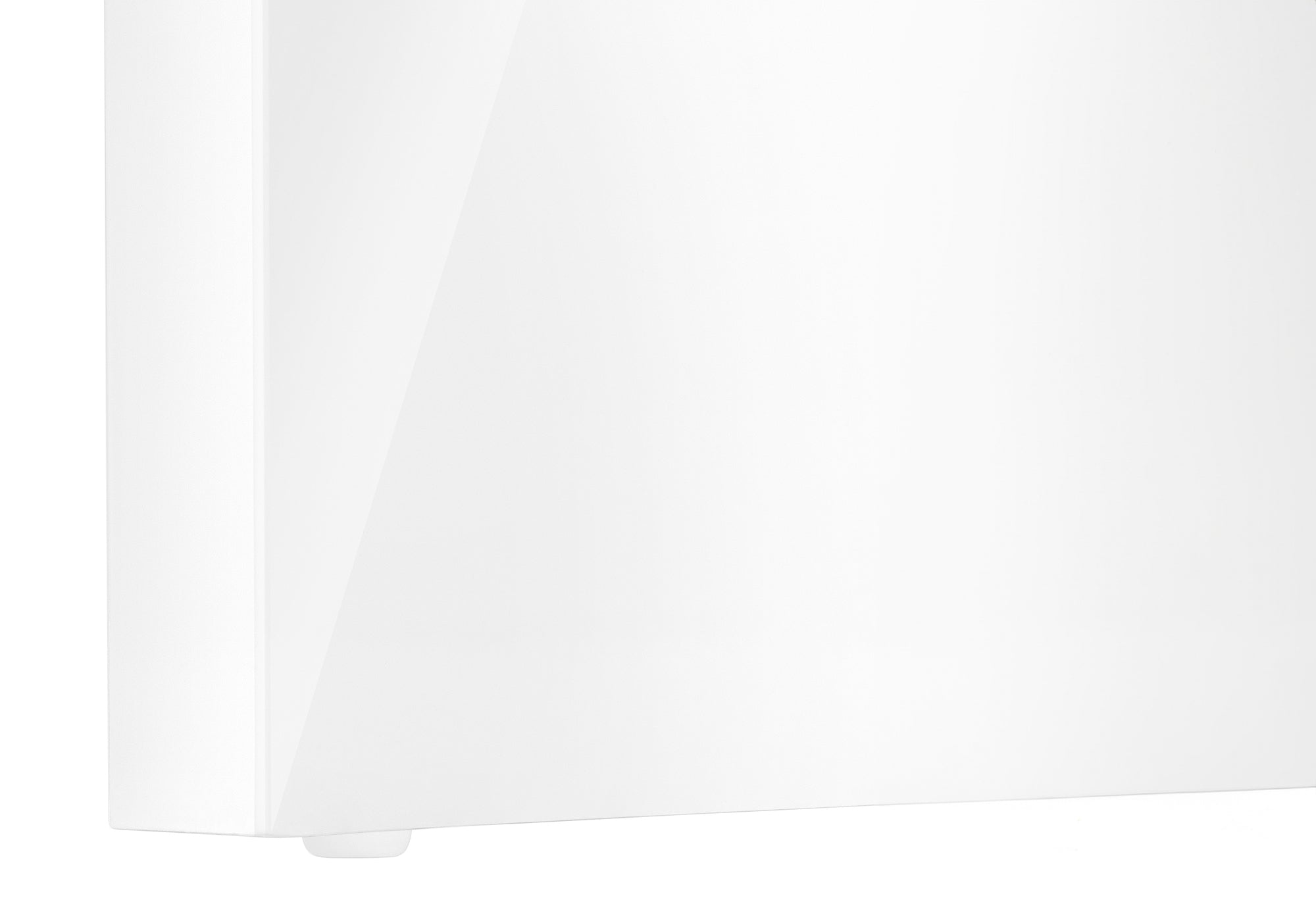 COMPUTER DESK - 60"L / HIGH GLOSSY WHITE L/R FACE DRAWER-Computer Desk-DECOROLALA