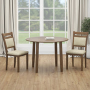 CONRAD-3PC DINING SET-WALNUT-Dining Set-DECOROLALA