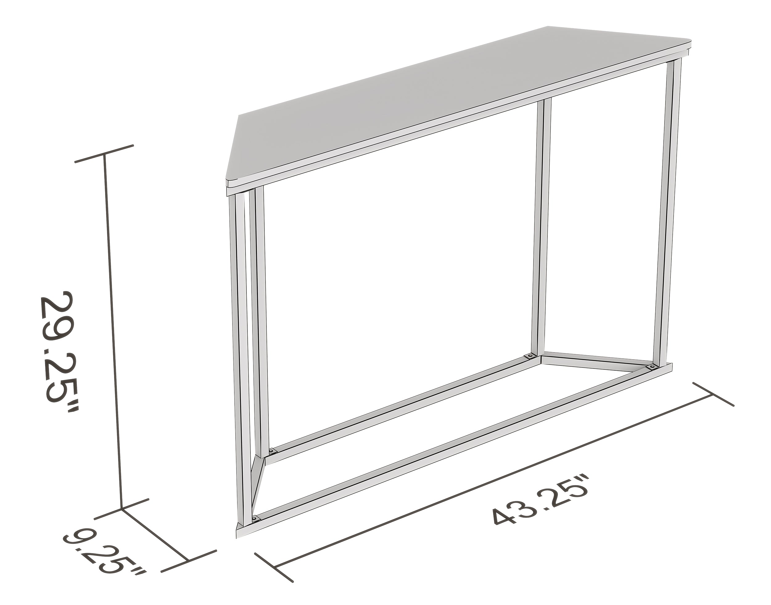 CONSOLE TABLE 44" Marble White Gold Metal-Consoles-DECOROLALA