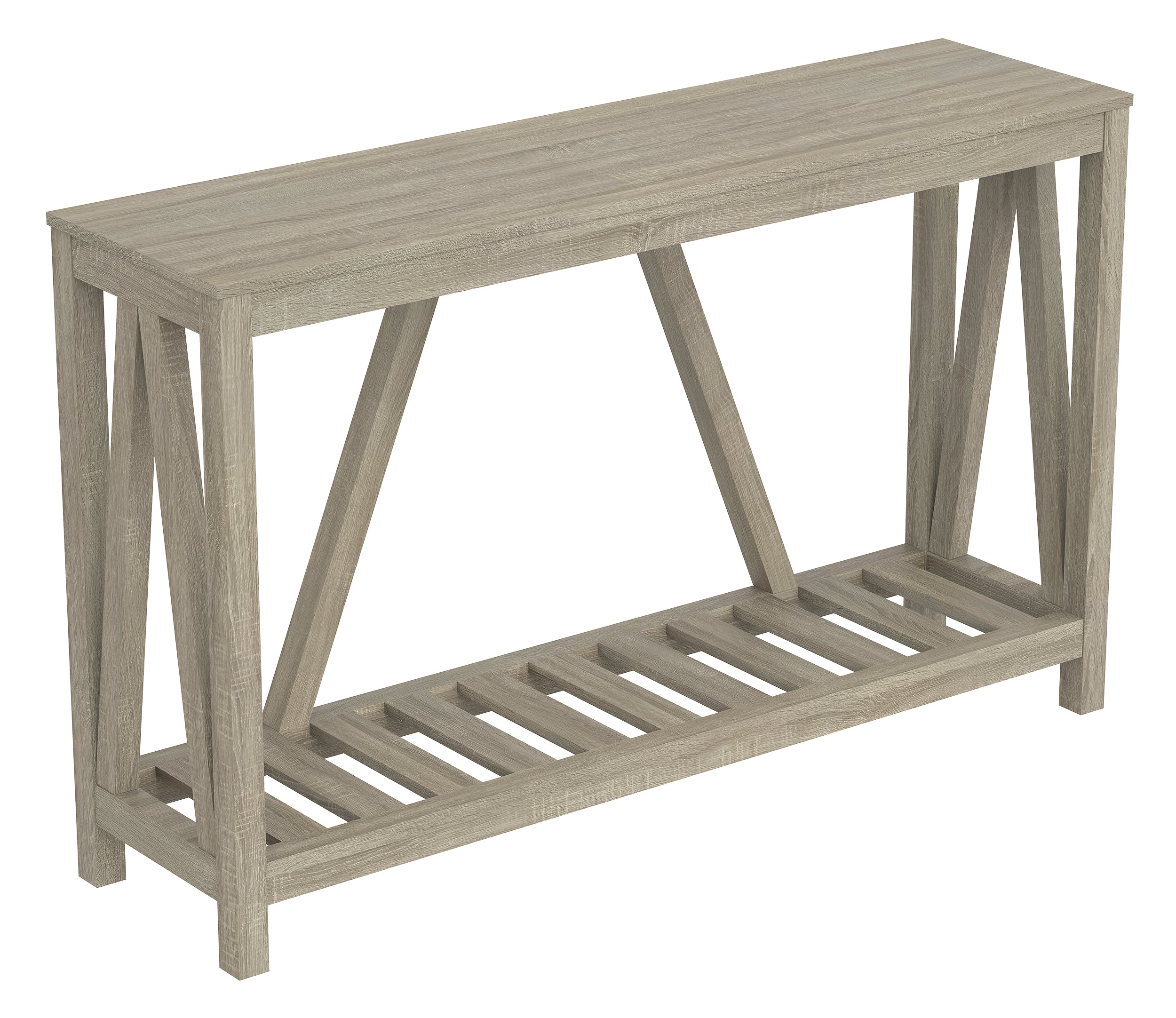 CONSOLE TABLE 52" DARK TAUPE 1 SHELF MDF-Consoles-DECOROLALA