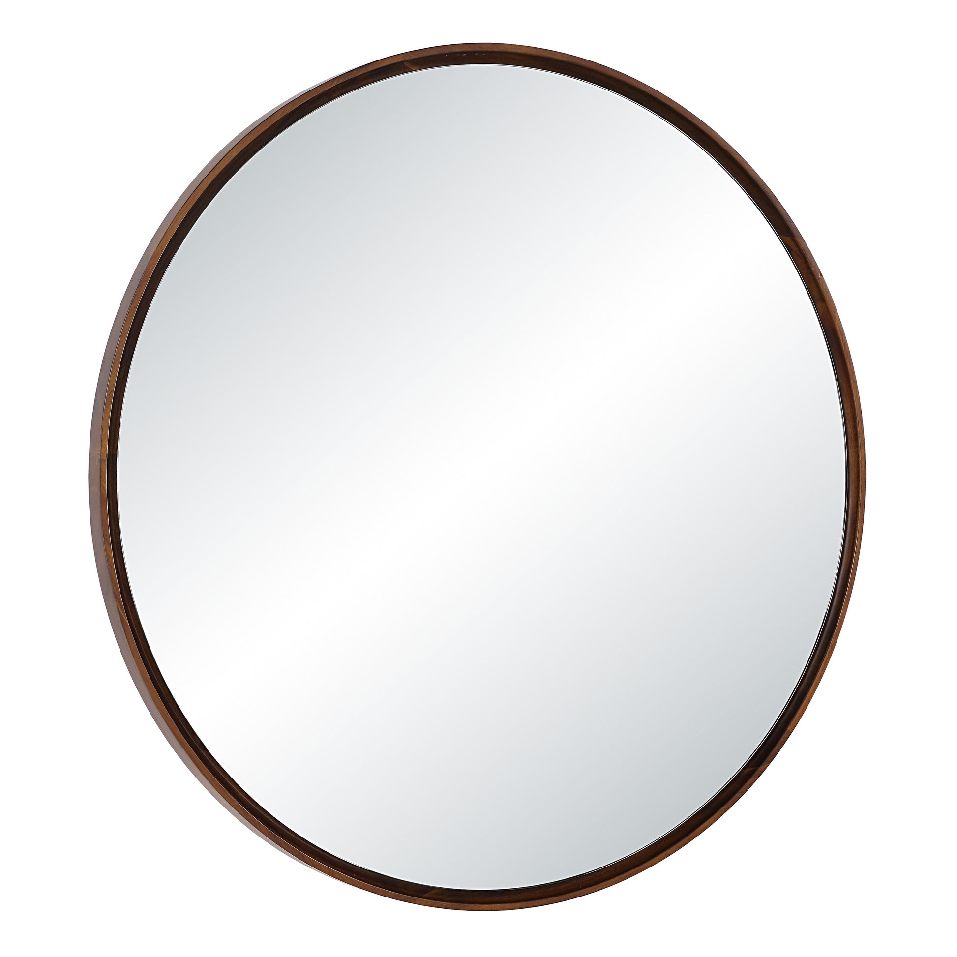Cabiria 36" H x 36" W Wall Mirror, Brown-Mirror-DECOROLALA