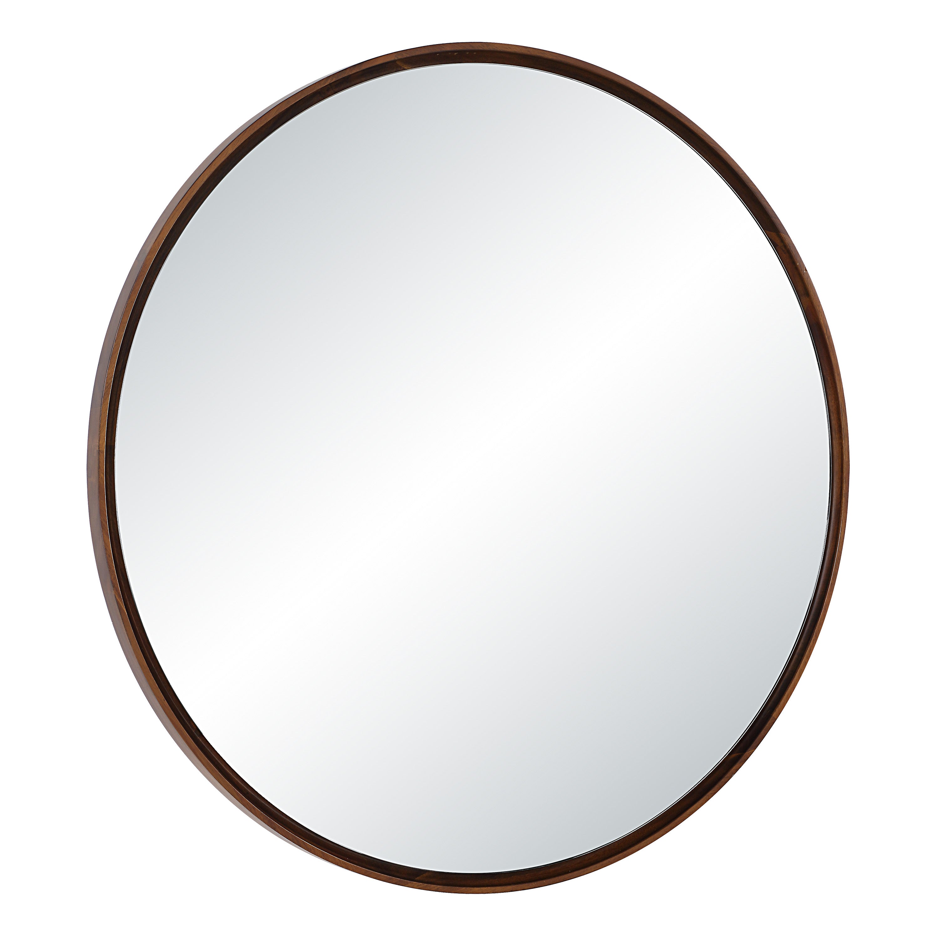 Cabiria 36" H x 36" W Wall Mirror, Brown-Mirror-DECOROLALA