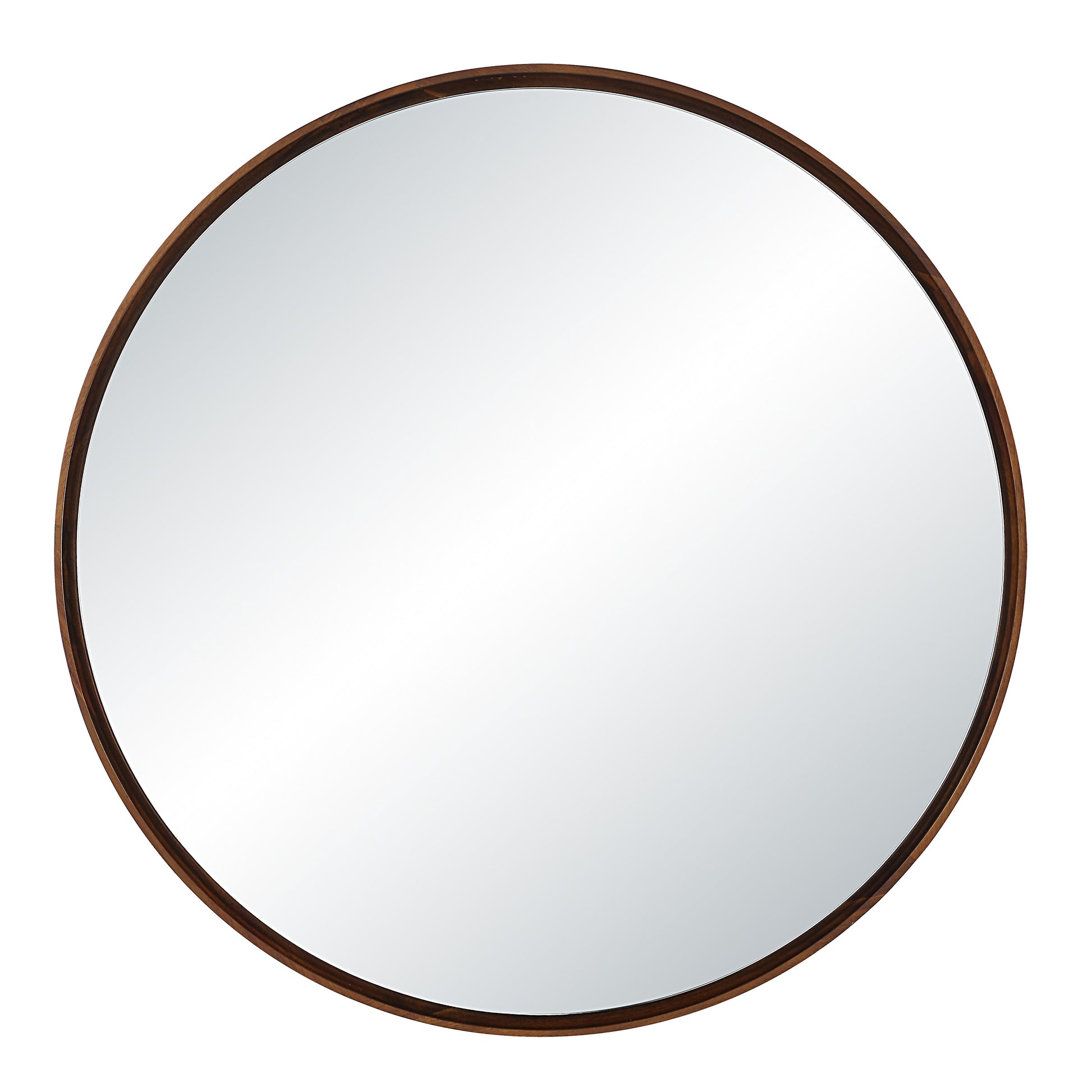 Cabiria 36" H x 36" W Wall Mirror, Brown-Mirror-DECOROLALA