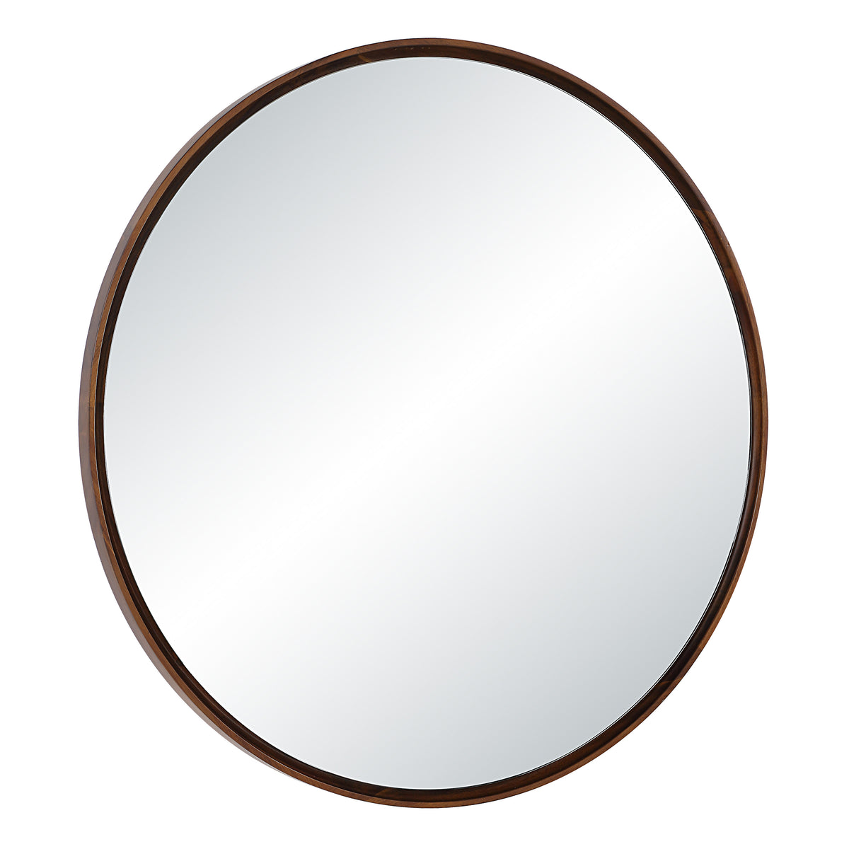 Cabiria 36" H x 36" W Wall Mirror, Brown-Mirrors-DECOROLALA
