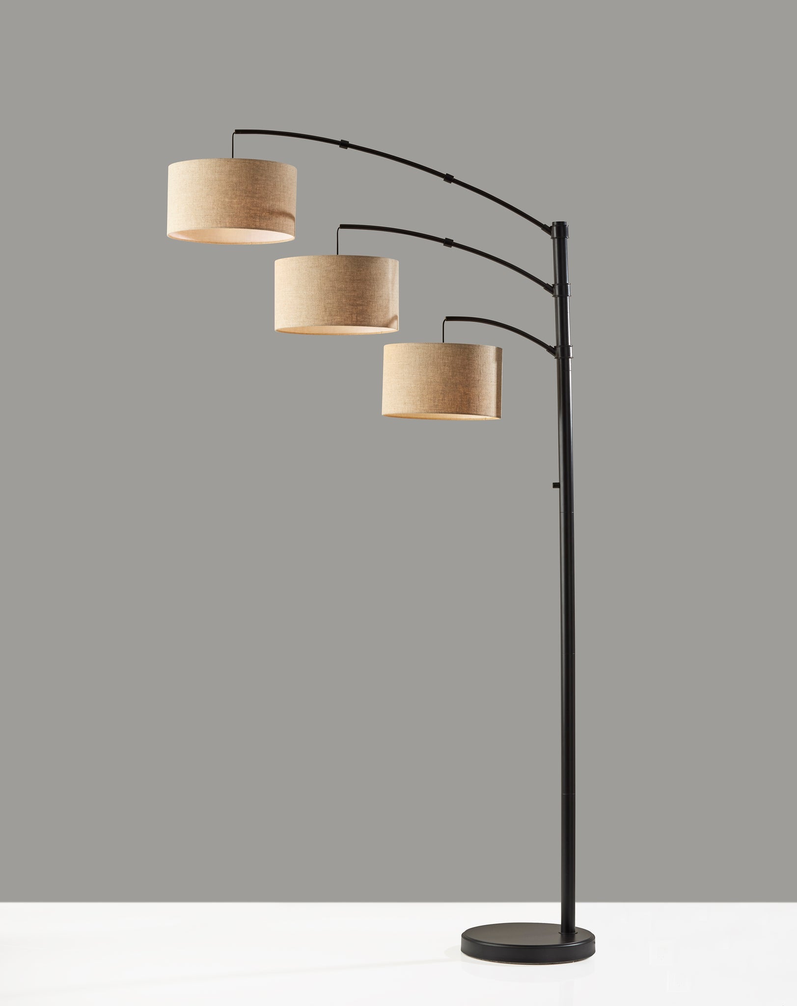 Cabo Arc Floor Lamp - 3 Arms Dark Bronze 82"-Lighting-DECOROLALA