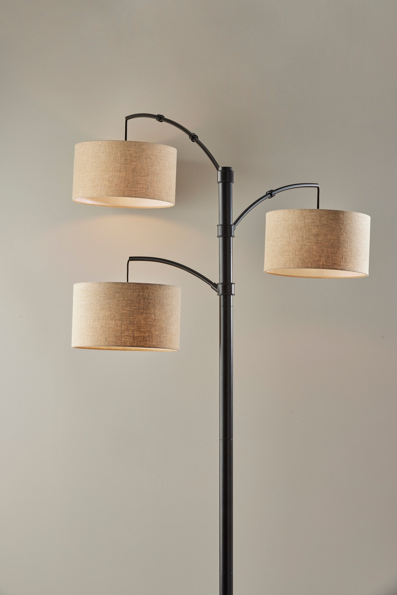 Cabo Arc Floor Lamp - 3 Arms Dark Bronze 82"-Lighting-DECOROLALA