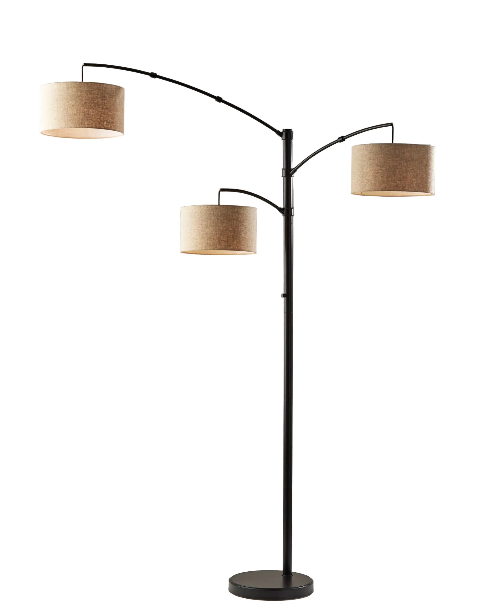 Cabo Arc Floor Lamp - 3 Arms Dark Bronze 82"-Lighting-DECOROLALA