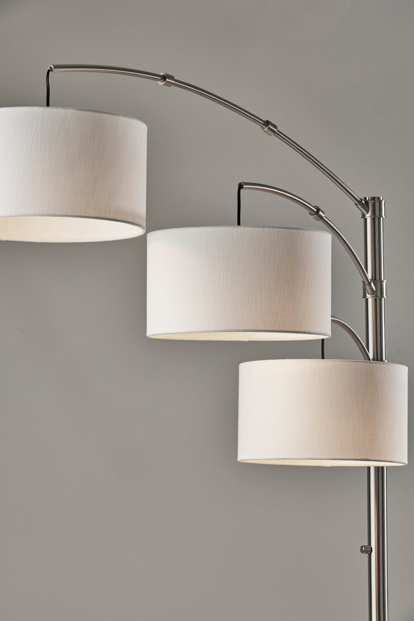 Cabo Arc Floor Lamp 82" 3-Arm Brushed Steel-Lighting-DECOROLALA