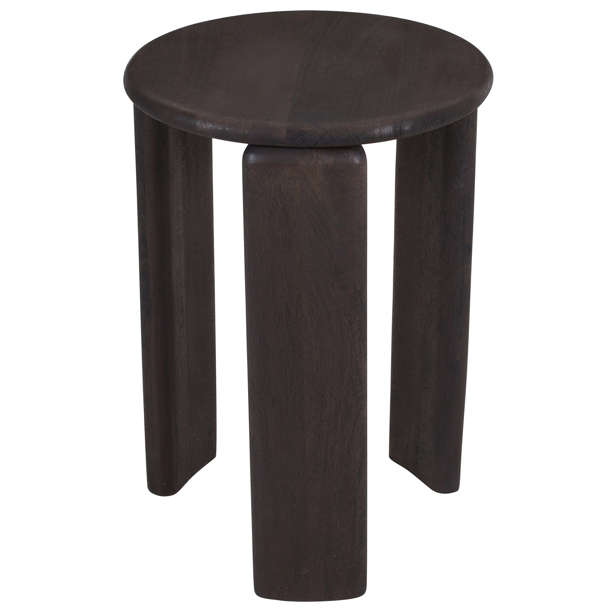 Cabot Accent Table - Mocha Solid Mango Wood 18"-DECOROLALA