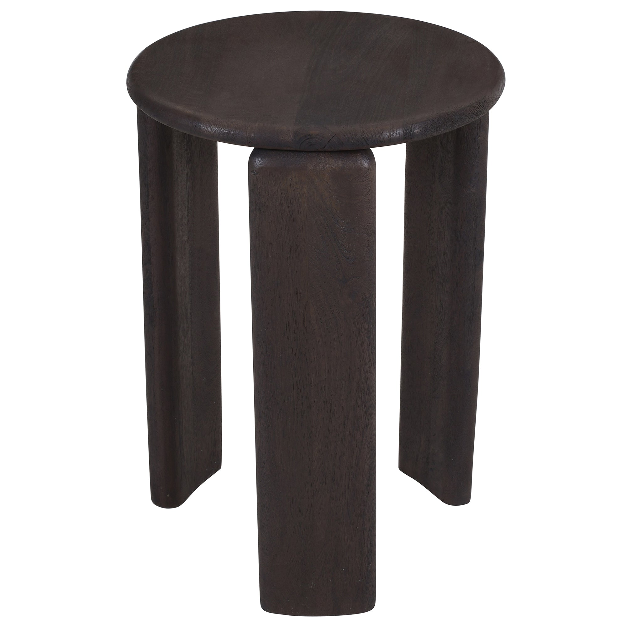 Cabot Accent Table - Mocha Solid Mango Wood 18"-DECOROLALA