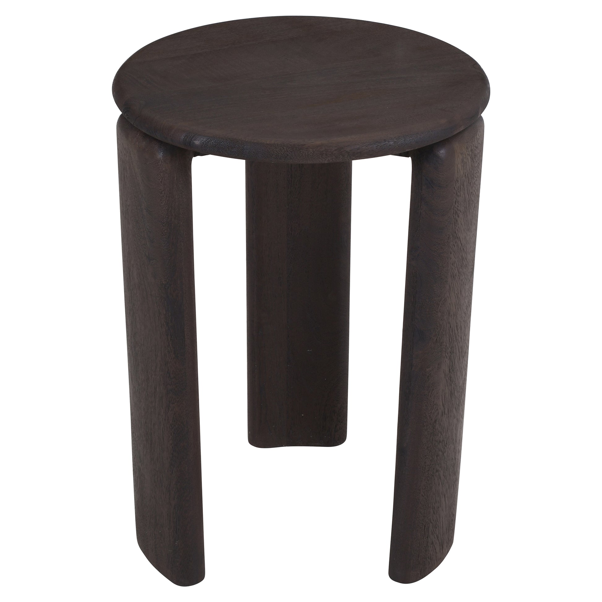 Cabot Accent Table - Mocha Solid Mango Wood 18"-DECOROLALA