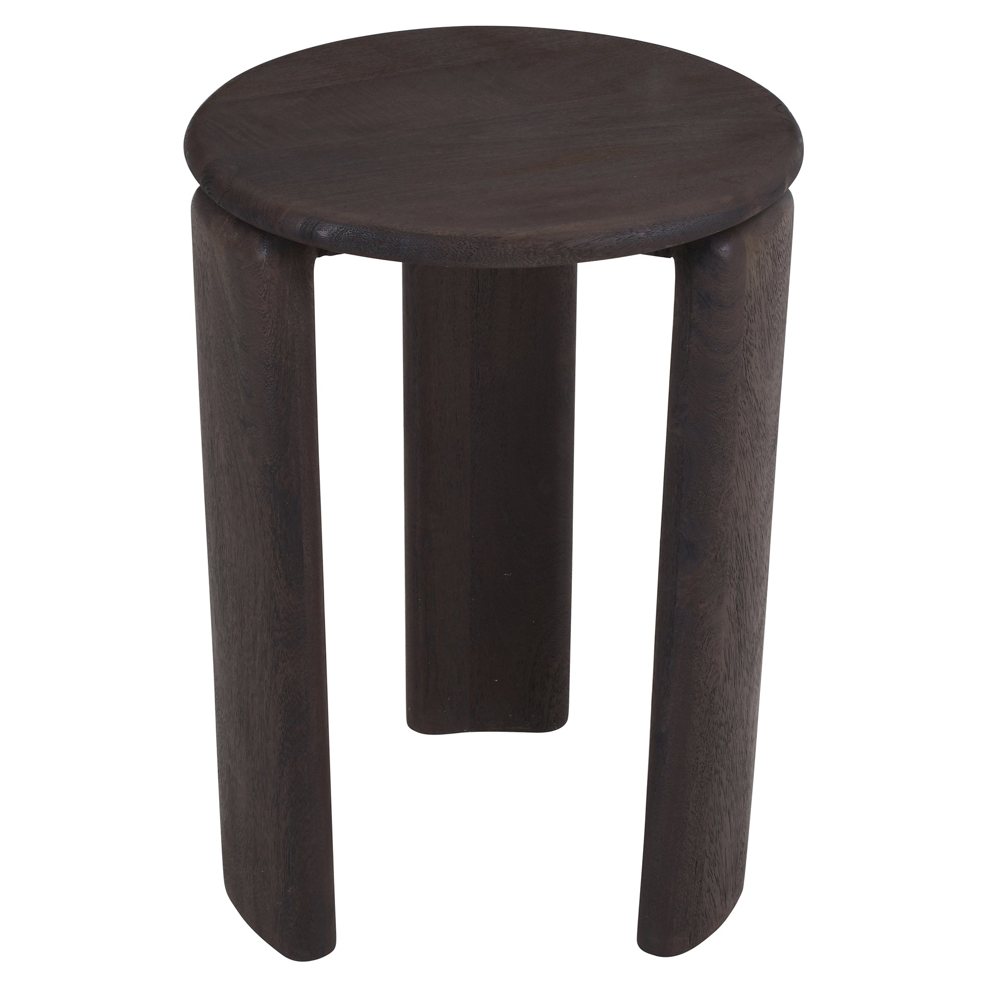 Cabot Accent Table - Mocha Solid Mango Wood 18"-DECOROLALA