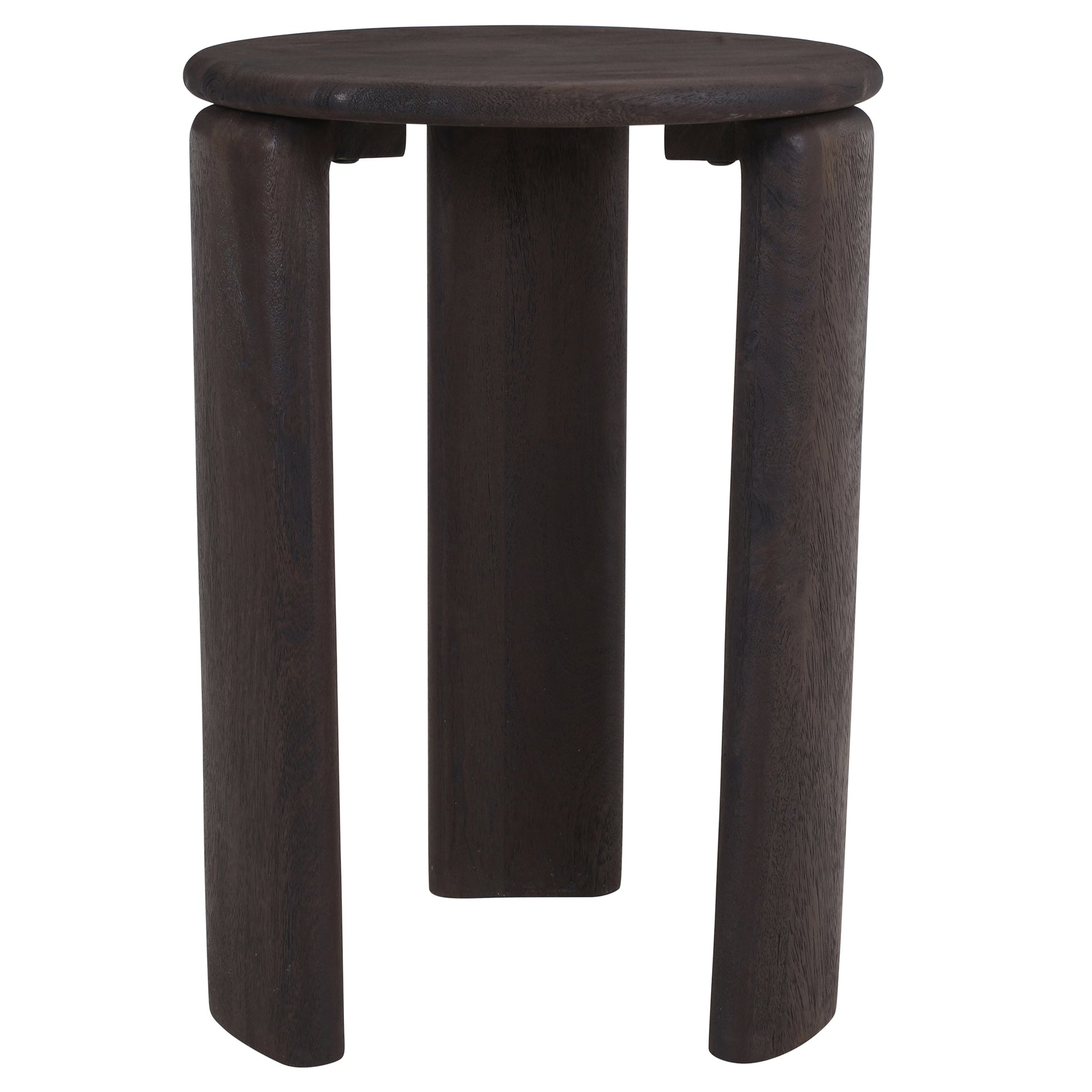Cabot Accent Table - Mocha Solid Mango Wood 18"-DECOROLALA