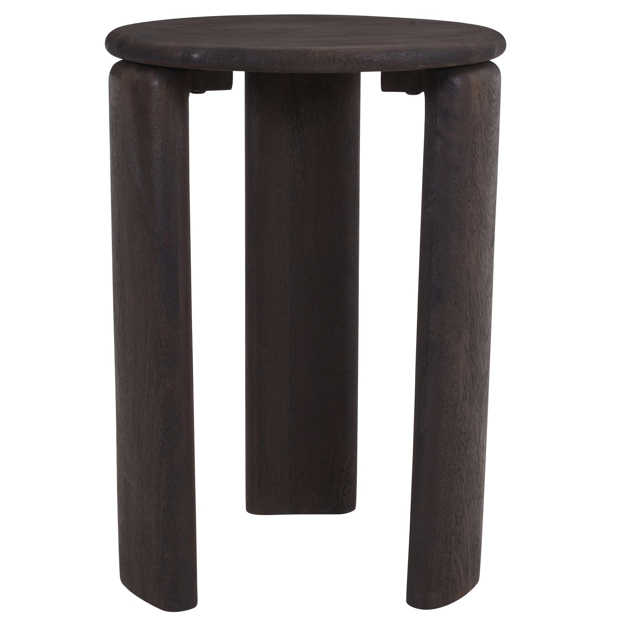 Cabot Accent Table - Mocha Solid Mango Wood 18"-DECOROLALA