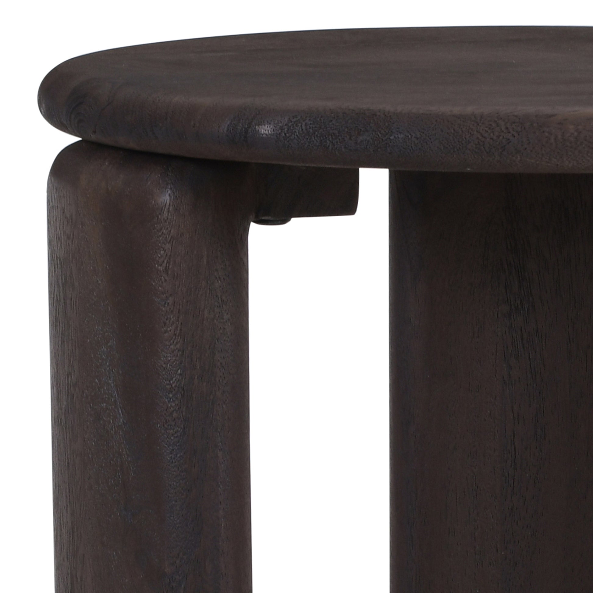 Cabot Accent Table - Mocha Solid Mango Wood 18"-DECOROLALA