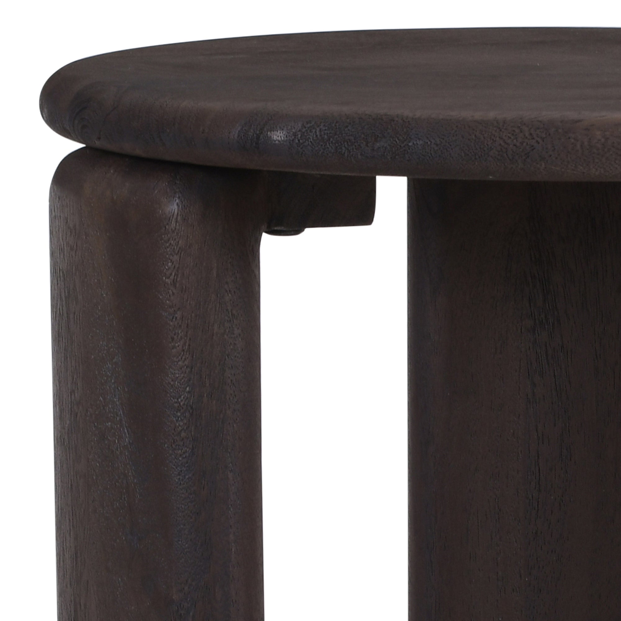 Cabot Accent Table - Mocha Solid Mango Wood 18"-DECOROLALA