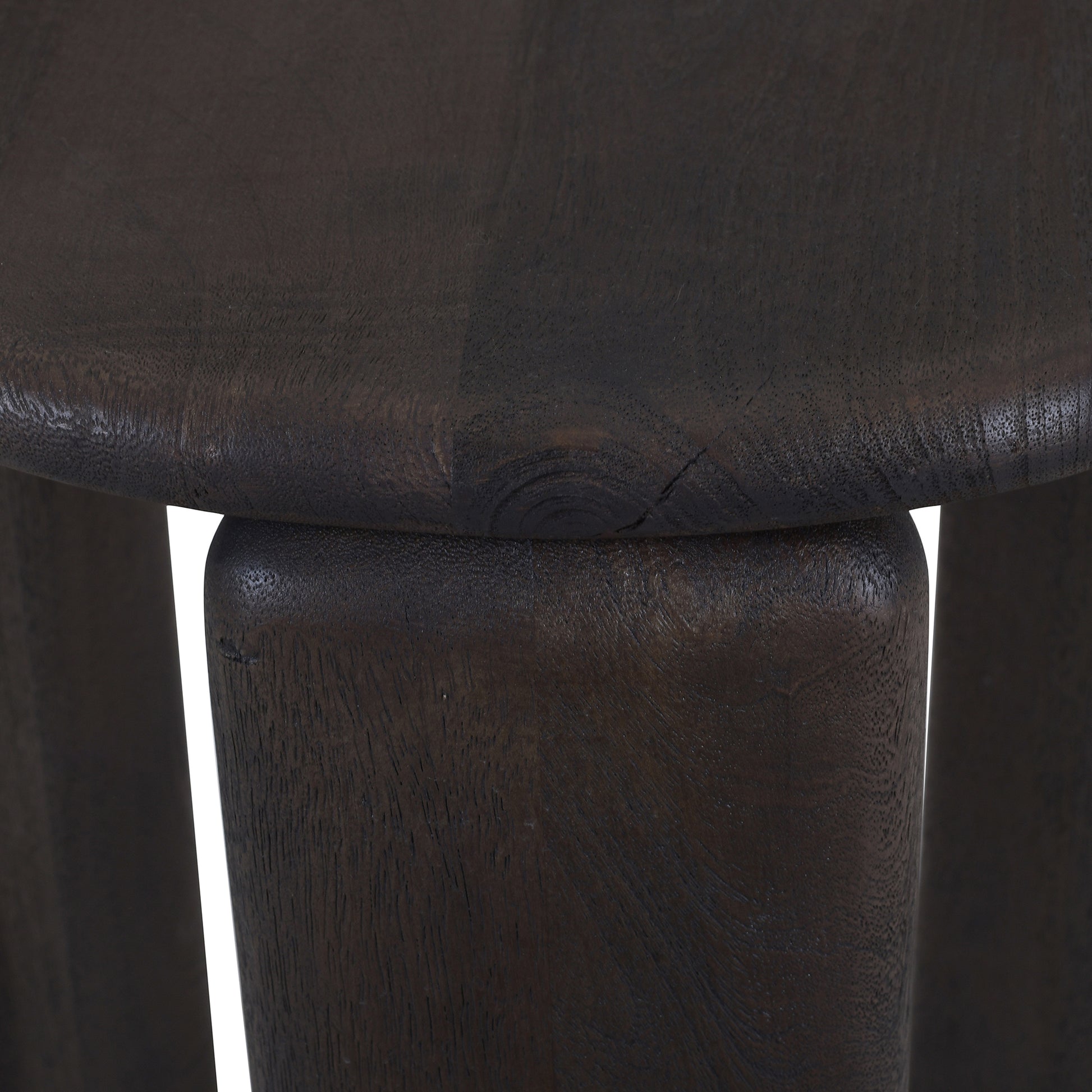 Cabot Accent Table - Mocha Solid Mango Wood 18"-DECOROLALA