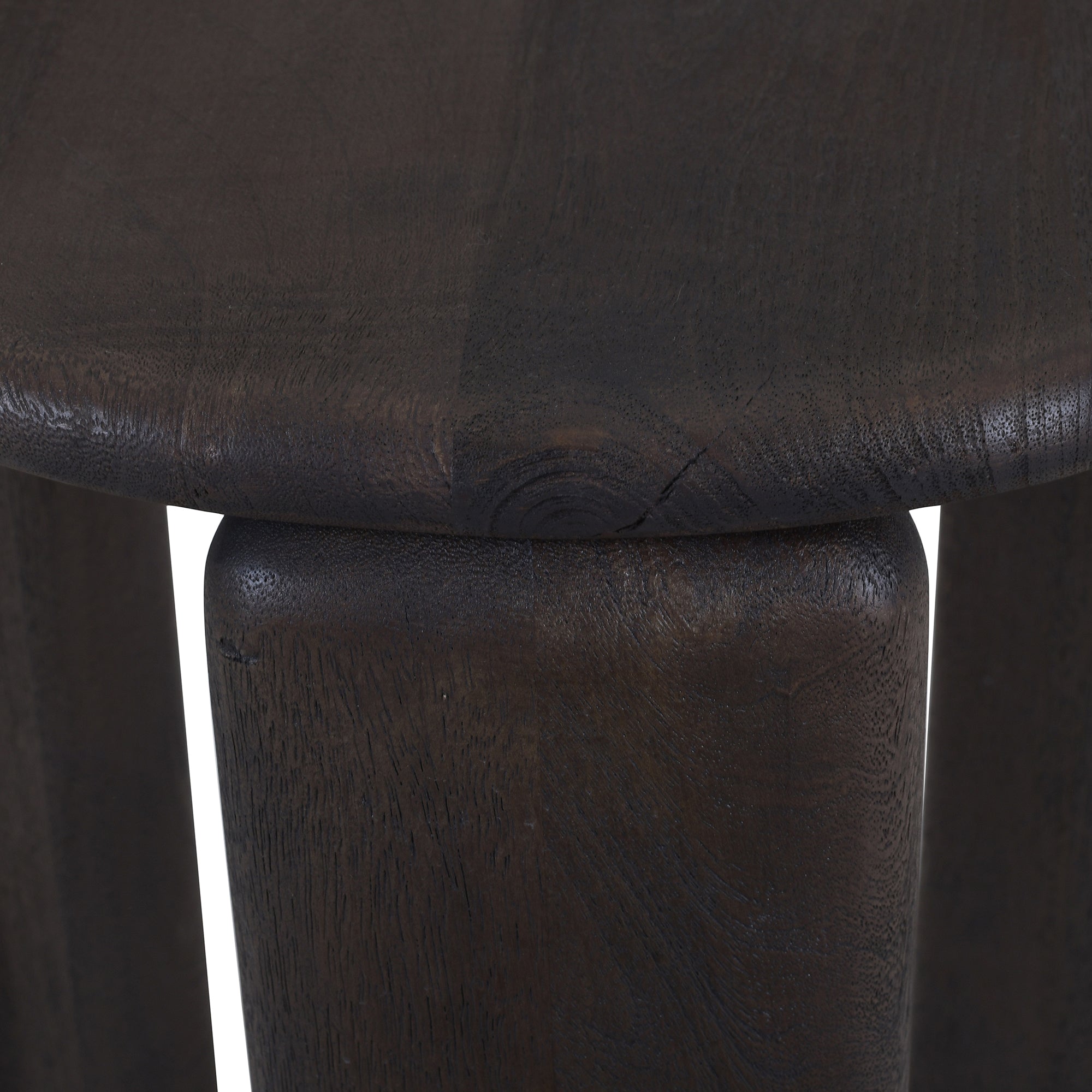 Cabot Accent Table - Mocha Solid Mango Wood 18"-DECOROLALA