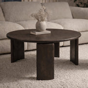 Cabot Coffee Table - Solid Mango Wood Mocha Finish-DECOROLALA