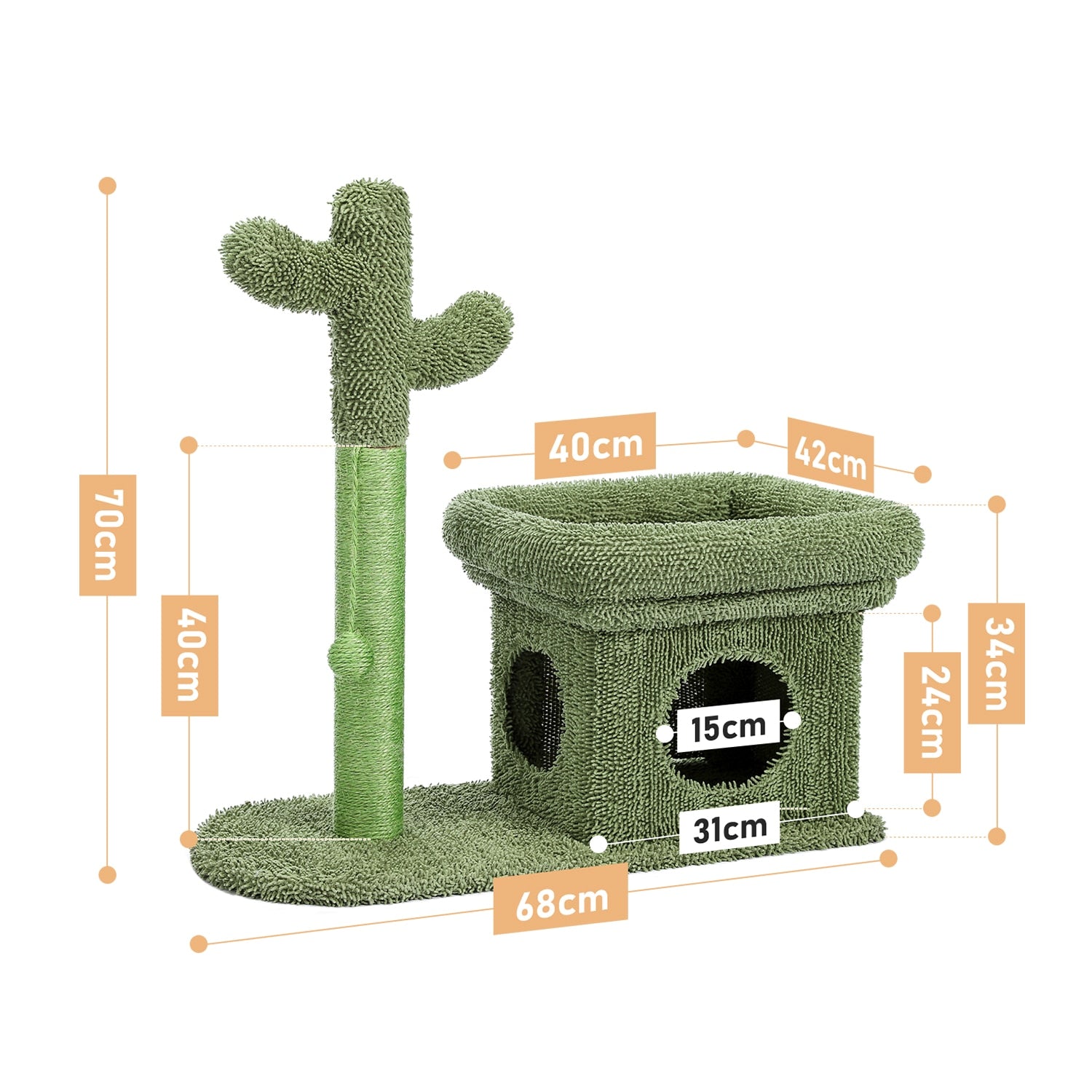 Cactus Cat Tree Toy-Cat Tree & Scratchers-DECOROLALA