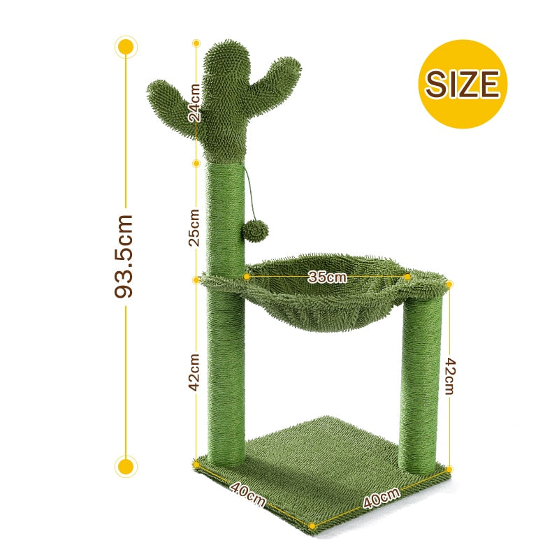 Cactus Cat Tree Toy-Cat Tree & Scratchers-DECOROLALA
