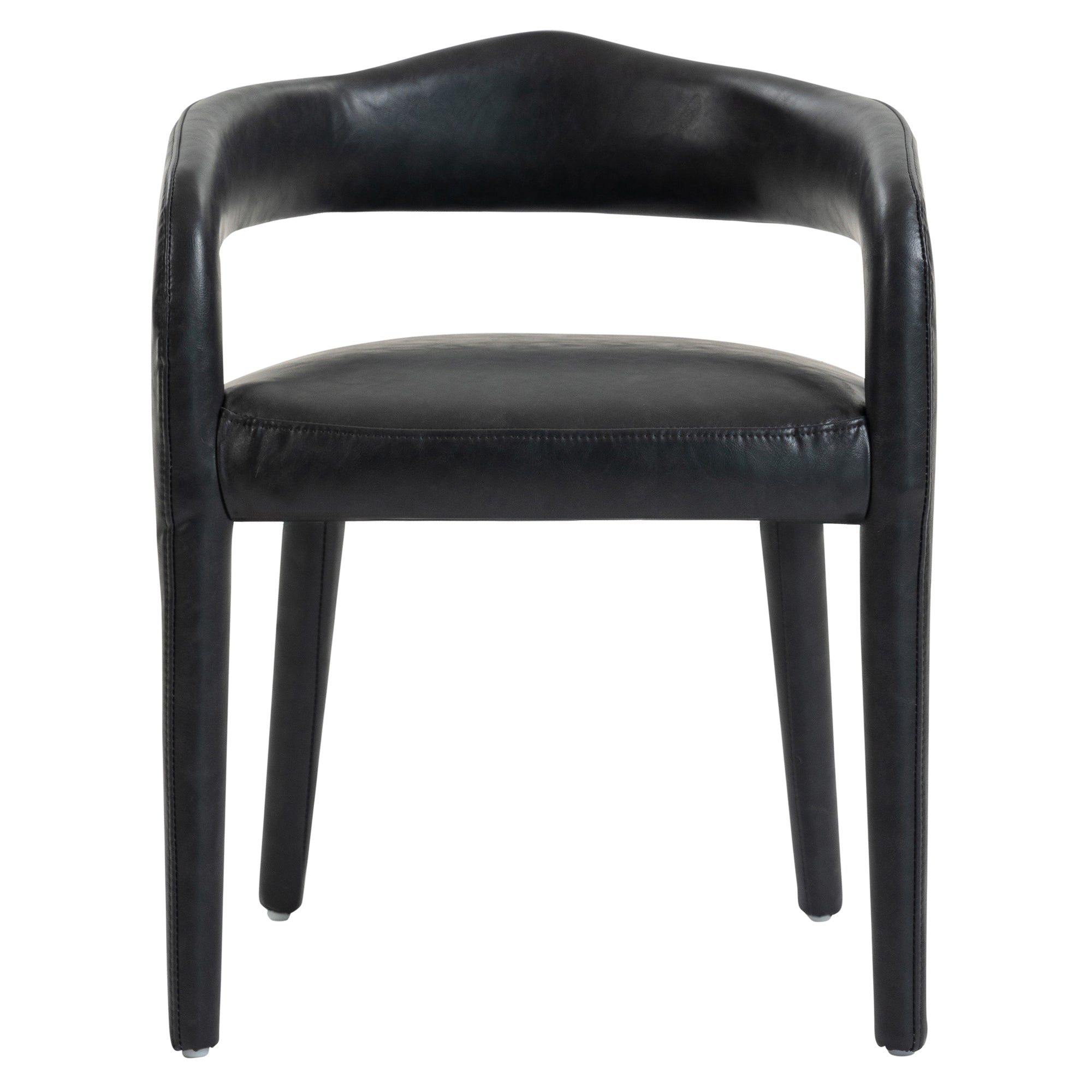 Caden Dining Chair - Charcoal Vintage Faux Leather-DECOROLALA